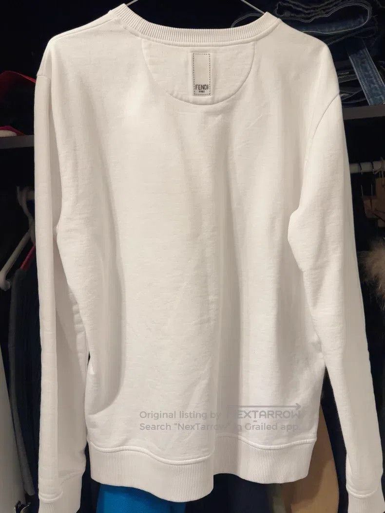 Fendi Fendi White crew-neck sweatshirt Size L / US 10 / IT 46 - 4 Thumbnail