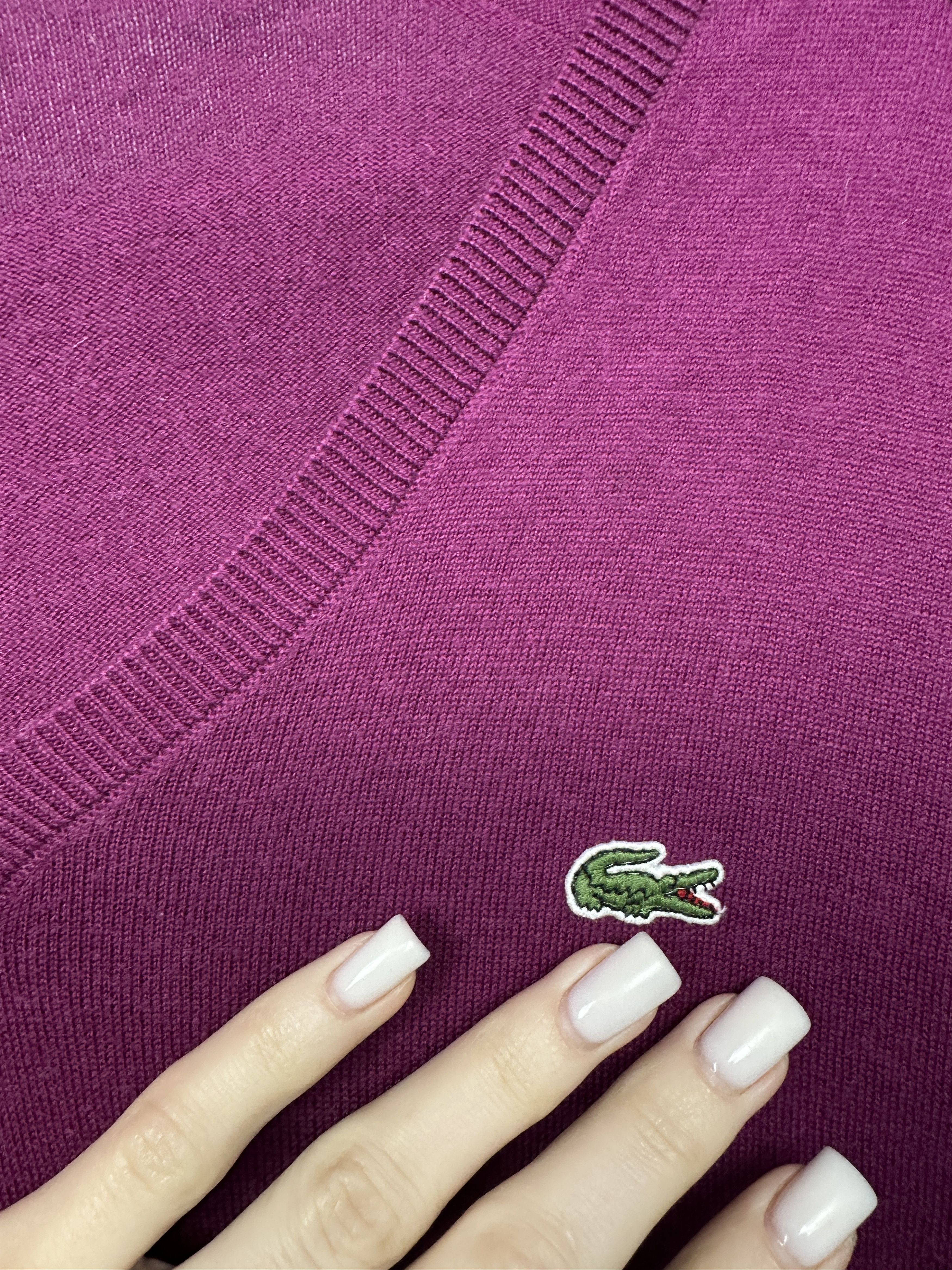 Lacoste Lacoste Vintage Mens V-Neck Sweater Size US M / EU 48-50 / 2 - 3 Thumbnail
