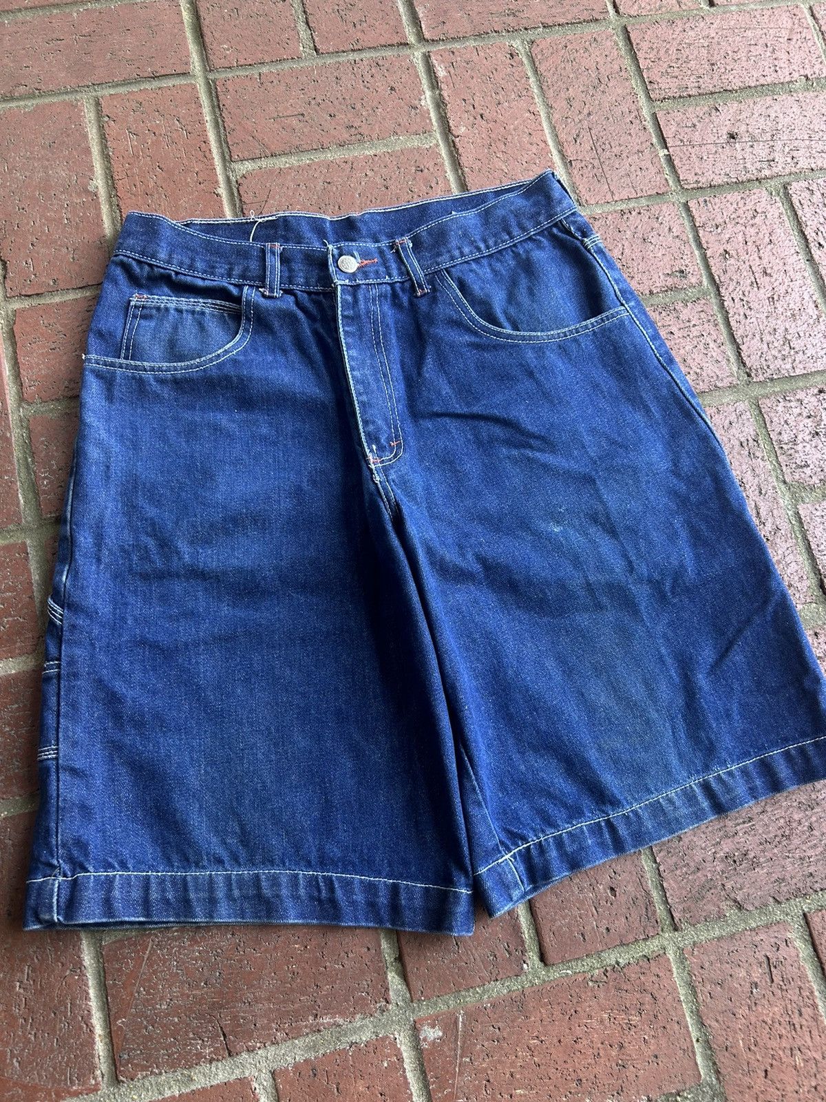 Sean John Vintage 90s Sean Jean baggy blue jnco style denim shorts Size US 34 / EU 50 - 5 Thumbnail
