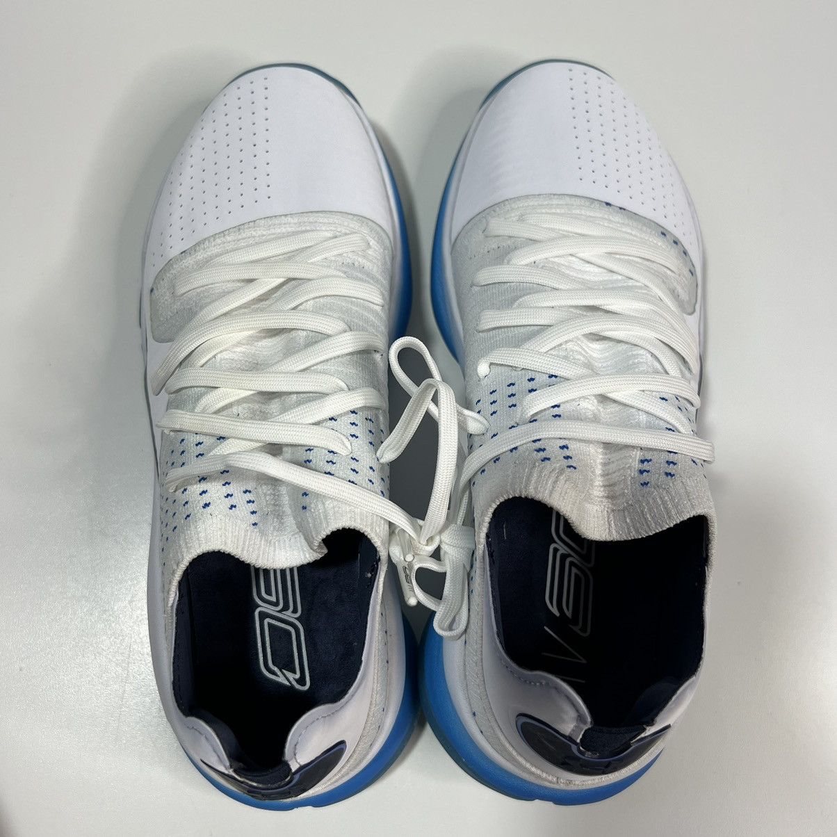 Under Armour Rare 2017 Under Armour Curry 4 Low PE White Blue SAMPLE - Size US 8.5 / EU 41-42 - 8 Thumbnail