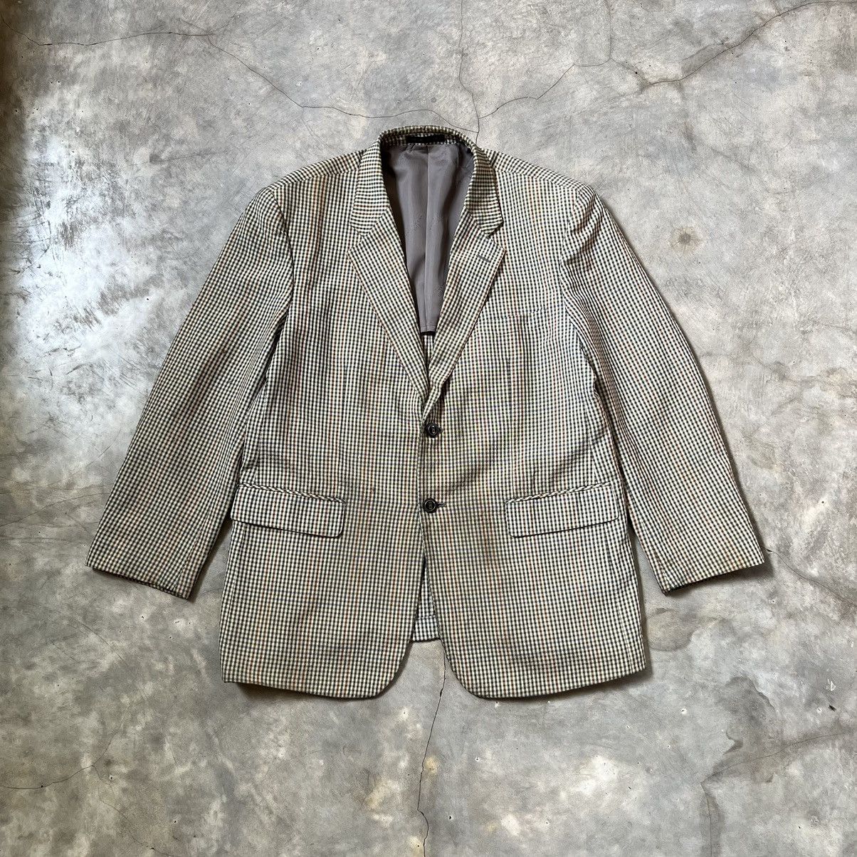 Balenciaga Vintage 90s Balenciaga Gingham Check Blazer Regular fit Size 44R - 1 Thumbnail