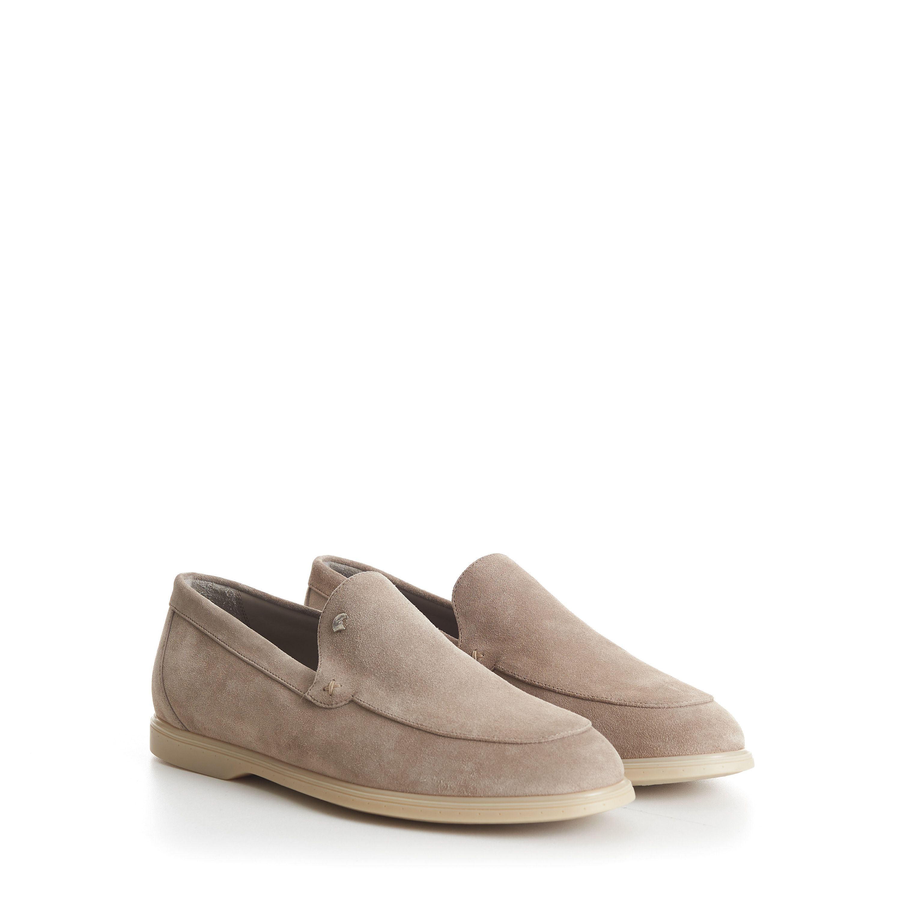 Stefano Ricci Beige Suede Slip-On Loafers - Eagle Head Hardware Size US 8 / EU 41 - 1 Thumbnail