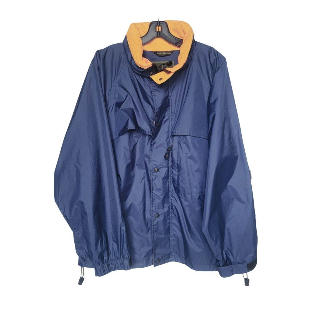 Weatherproof ⭐ Mens Weatherproof lined Jacket Sz L Blue Rain Coat WPL 115 Size US XL / EU 56 / 4 - 2 Thumbnail