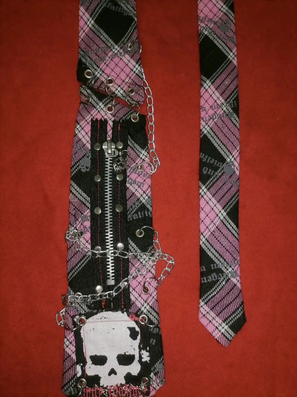14th Addiction × Hysteric Glamour × Le Grande Bleu (L.G.B.) Rare Japanese Brand Blood Storm Punk Gothic Necktie Size ONE SIZE - 4 Thumbnail