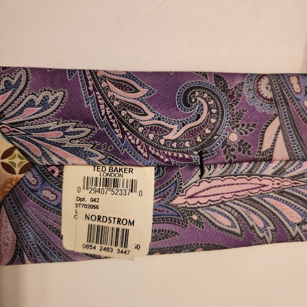 Ted Baker Ted Baker men's new 100%silk tie Size ONE SIZE - 4 Thumbnail