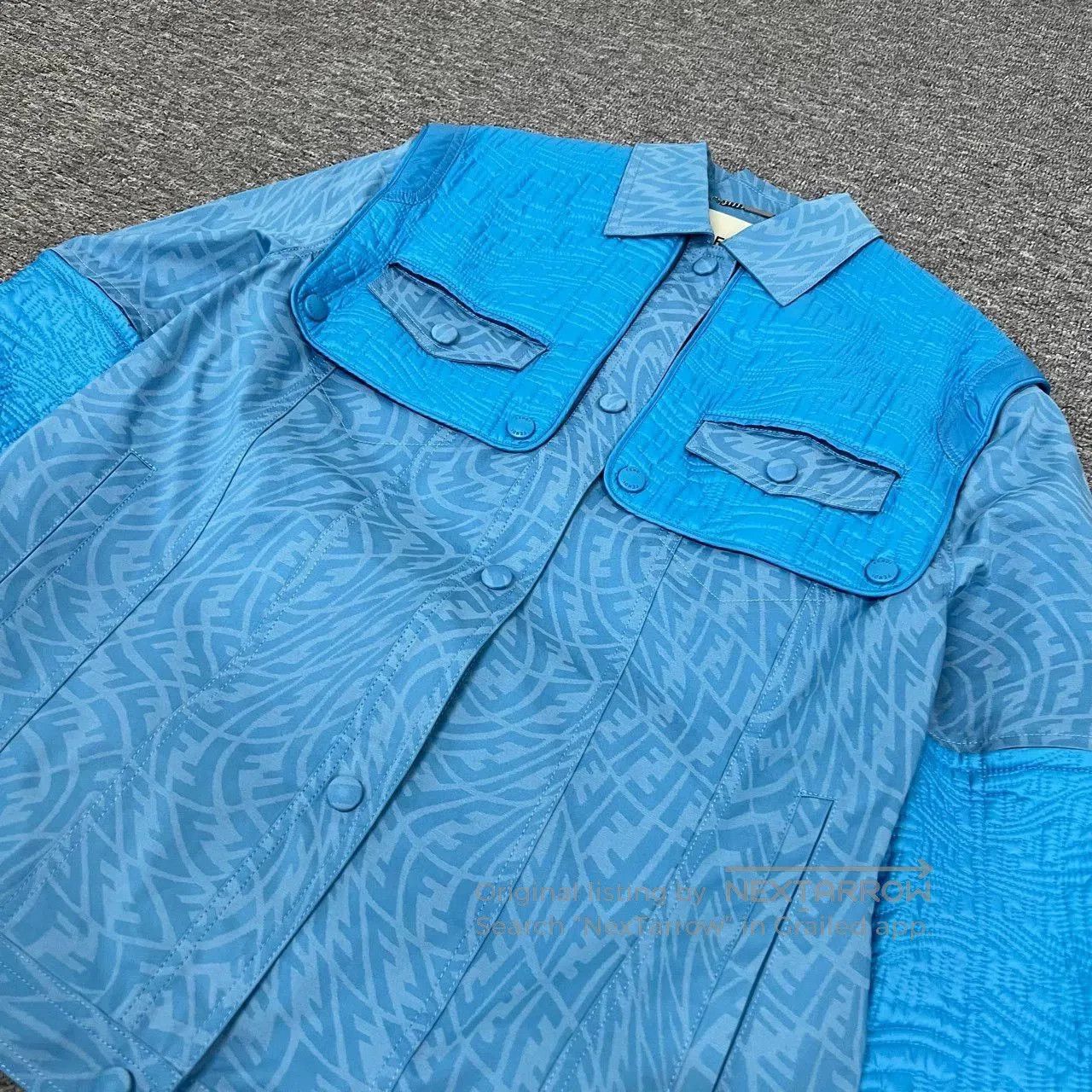 Fendi Fendi Blue Floral Print Oversized Jacket. Size US M / EU 48-50 / 2 - 3 Thumbnail