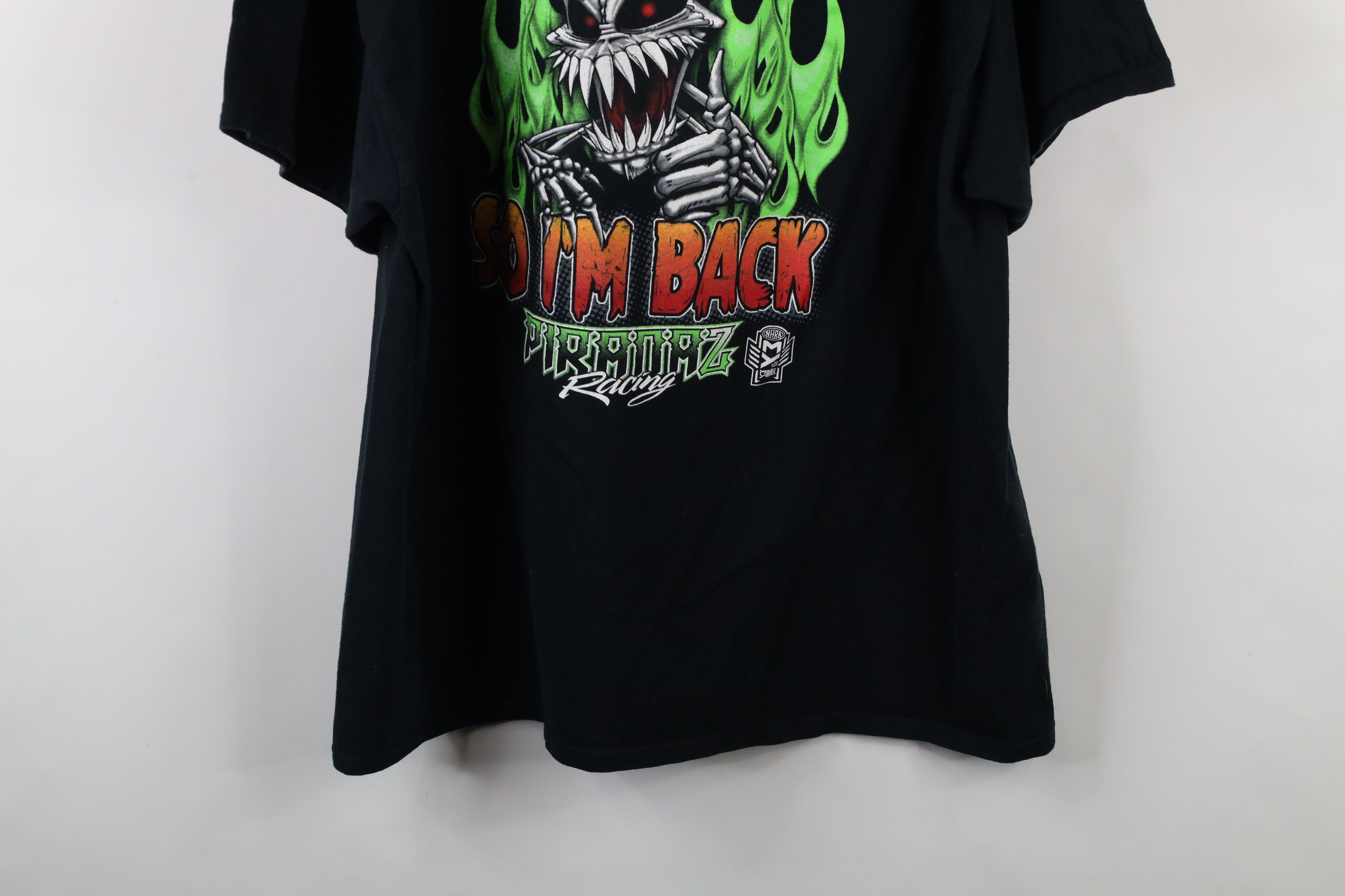 Vintage Vintage Y2K Hells Full So I'm Back Fire Flames T-Shirt Size US XXL / EU 58 / 5 - 11 Thumbnail
