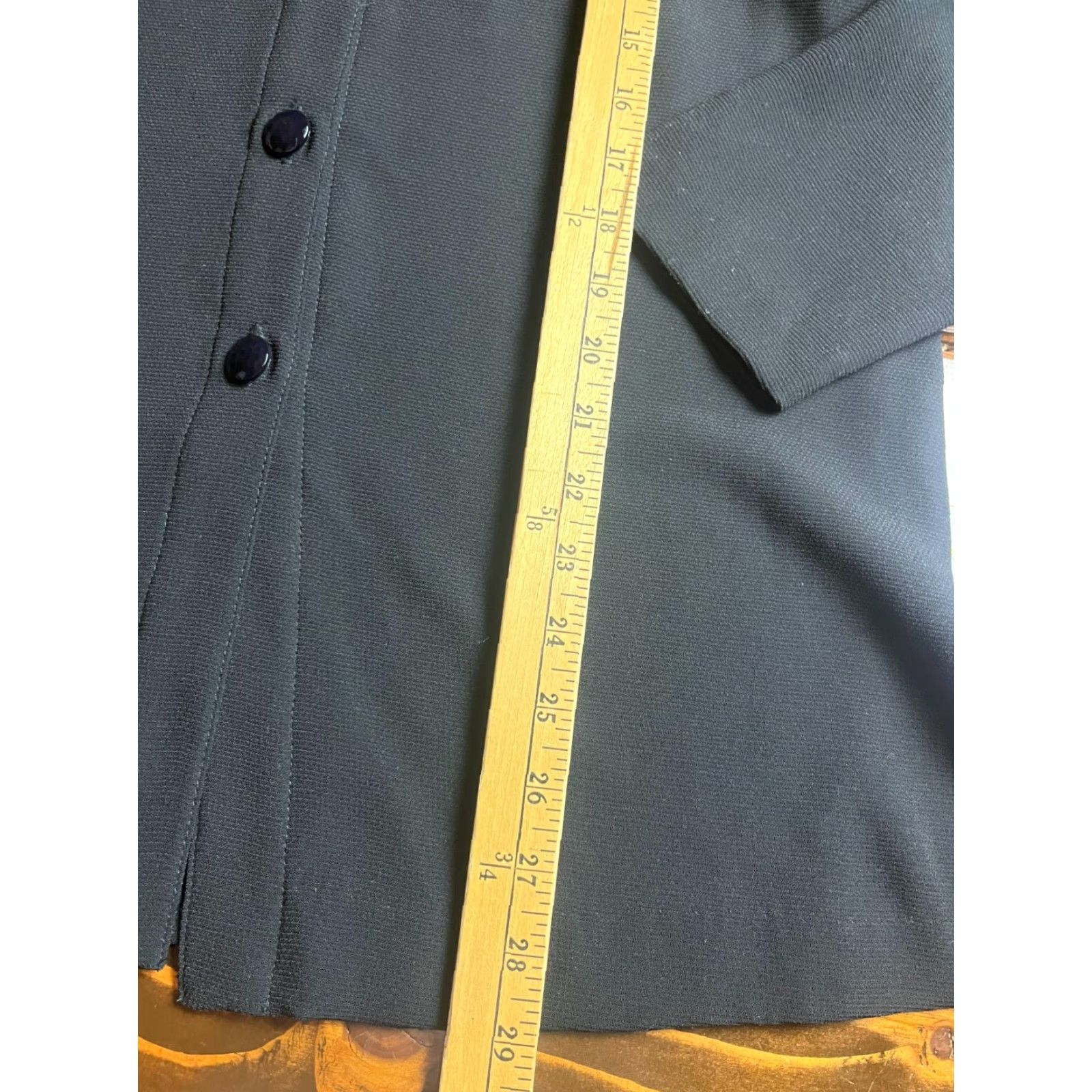 GRAFF VINTAGE Graff Shirt Women's Medium Black Button Up Shoulder Pads Modern Casual Regular Womens Size M / US 6-8 / IT 42-44 - 5 Thumbnail