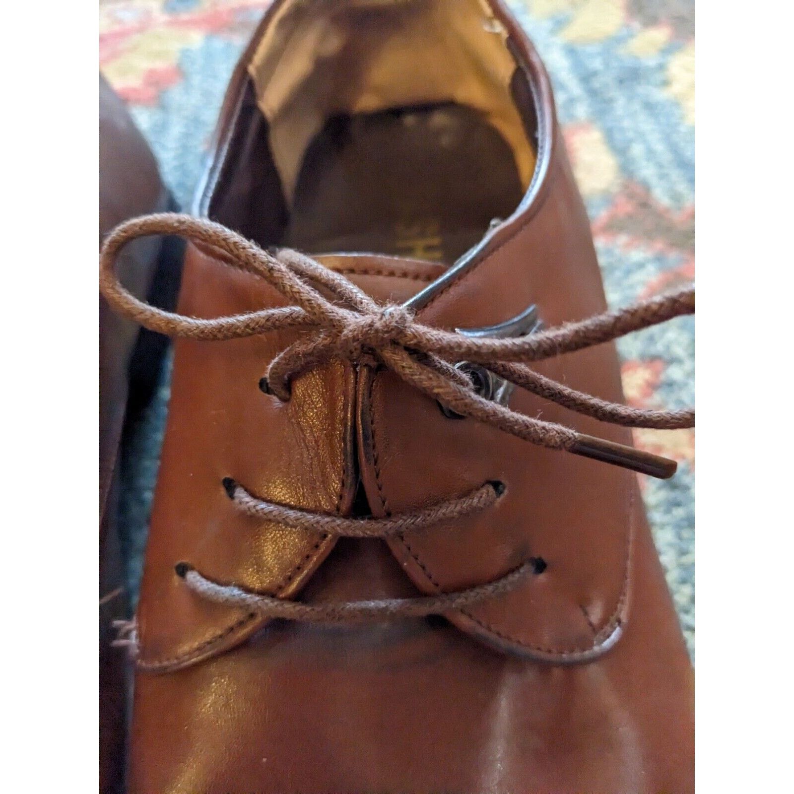Other Men's Brown Derby Shoes Sz 46/12 Fashion Open Lace Style Size US 12 / EU 45 - 3 Thumbnail