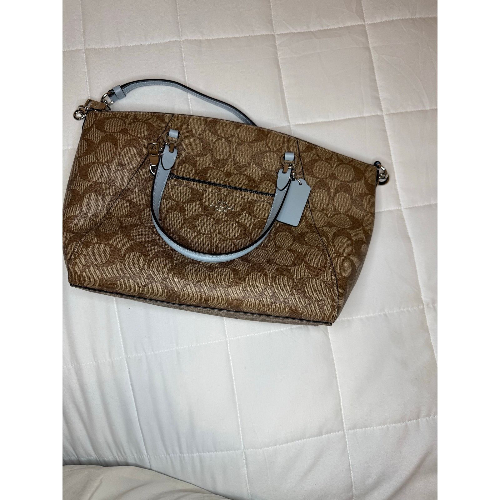 Coach BRAND NEW W/ Tag COACH C24923 Signature SATCHEL Canvas Beige Size ONE SIZE - 5 Thumbnail