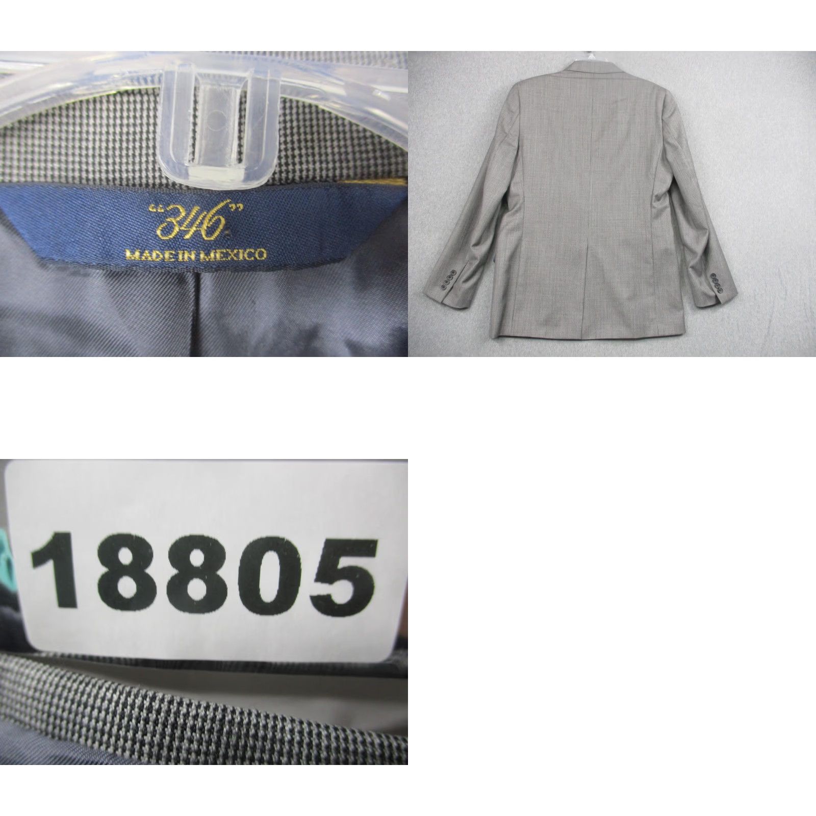 Brooks Brothers Brooks Brothers Blazer Mens 40L Gray Check 346 Fitzgerald Fit Wool Suit Jacket Size 40R - 9 Thumbnail