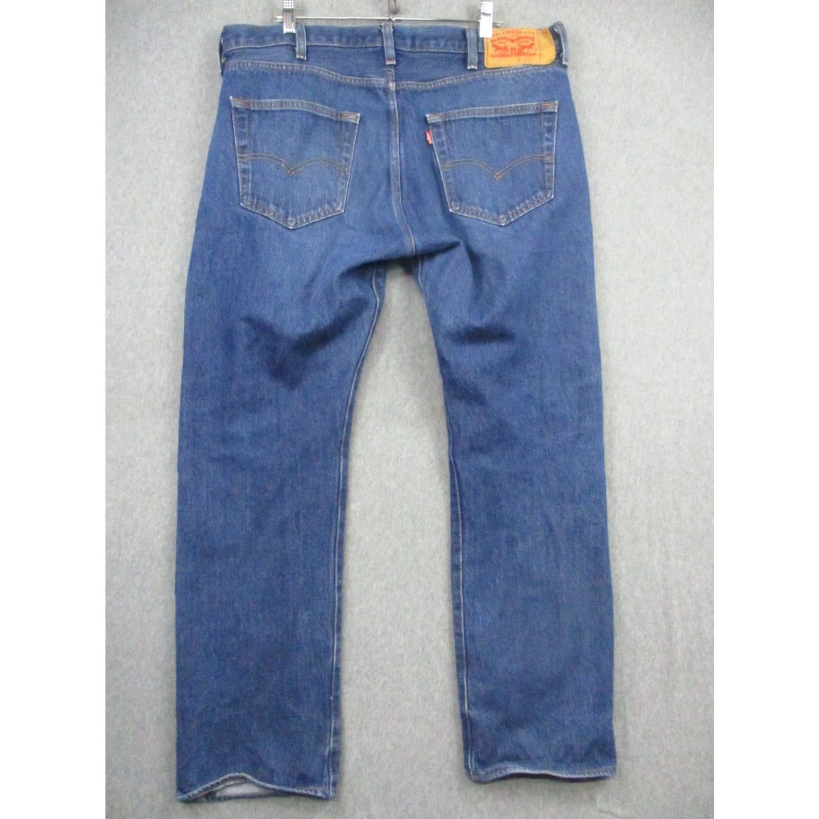 Levi's Levi's 501 xx Button Fly Jeans 38x30 Men Straight Leg Dark Blue Wash Denim Size US 38 / EU 54 - 7 Thumbnail