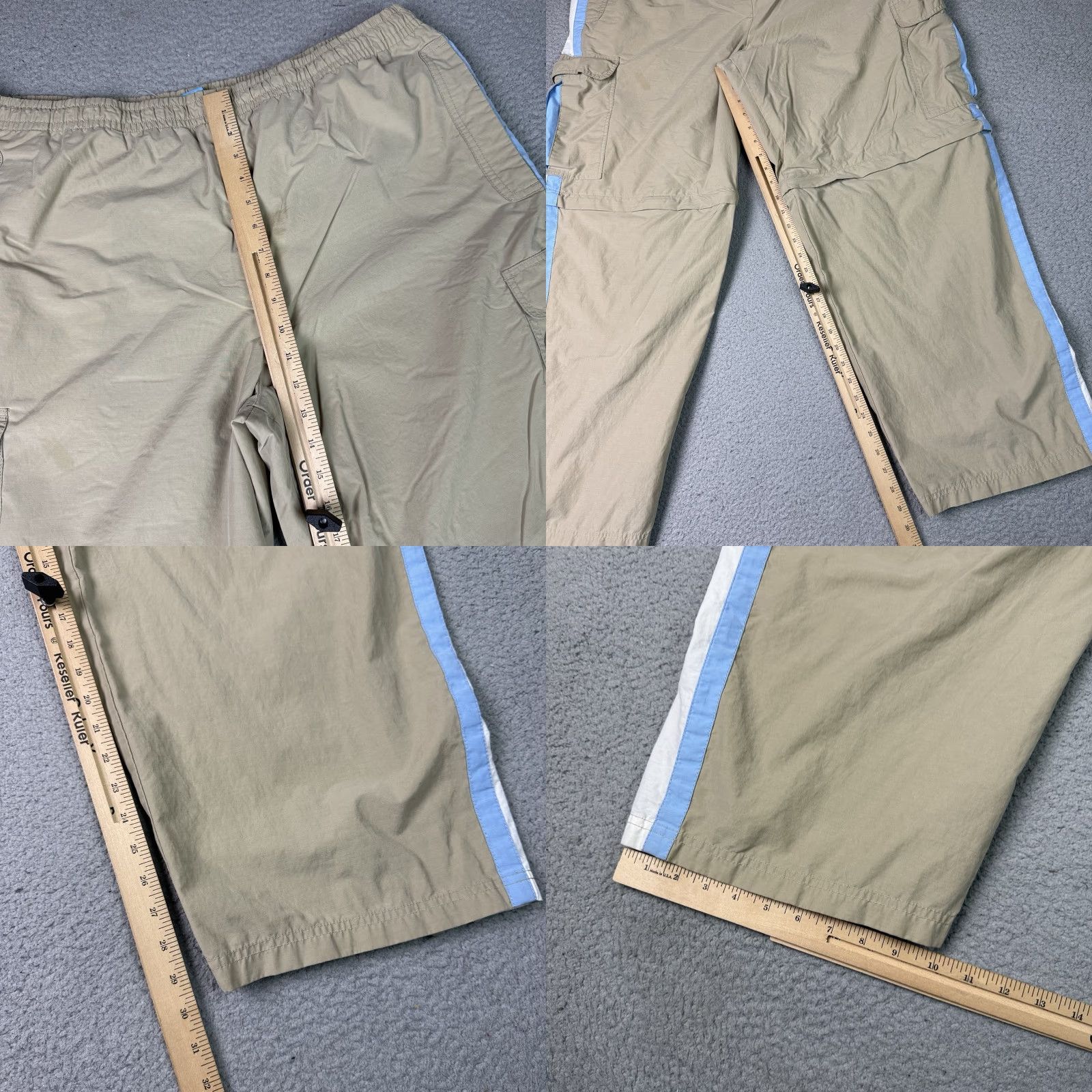 Vintage VINTAGE Phys.Sci Jeans Pant Adult XL Beige Baggy Wide Leg Convertible Skater Grunge Y2K 90s Hip Hop Retro Utility Carpenter Skater Size US 36 / EU 52 - 10 Thumbnail