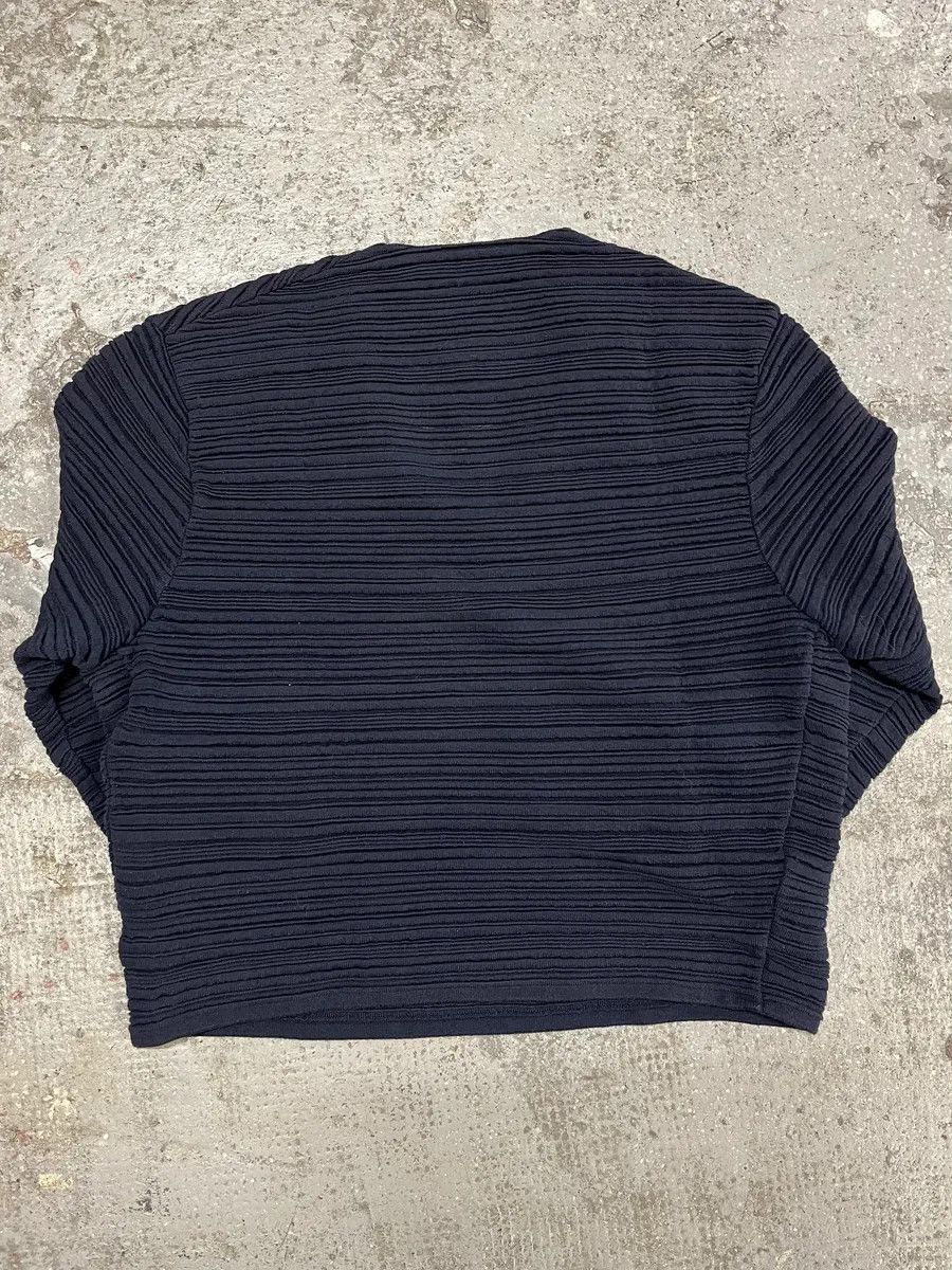 Balenciaga × Vintage SS2011 Balenciaga Plissed Navy V Top Size S / US 4 / IT 40 - 2 Thumbnail