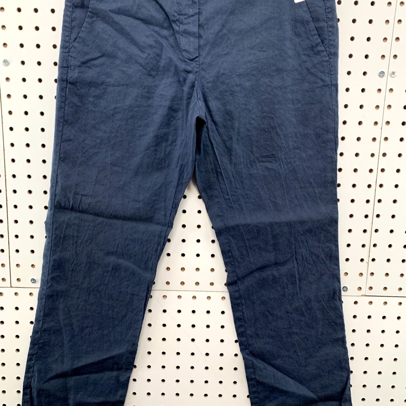 Theory Theory Chino Pants Womens Size 2 Blue Casual Linen Blend Fits 27x25.5 Size 26" / US 2 / IT 38 - 4 Thumbnail
