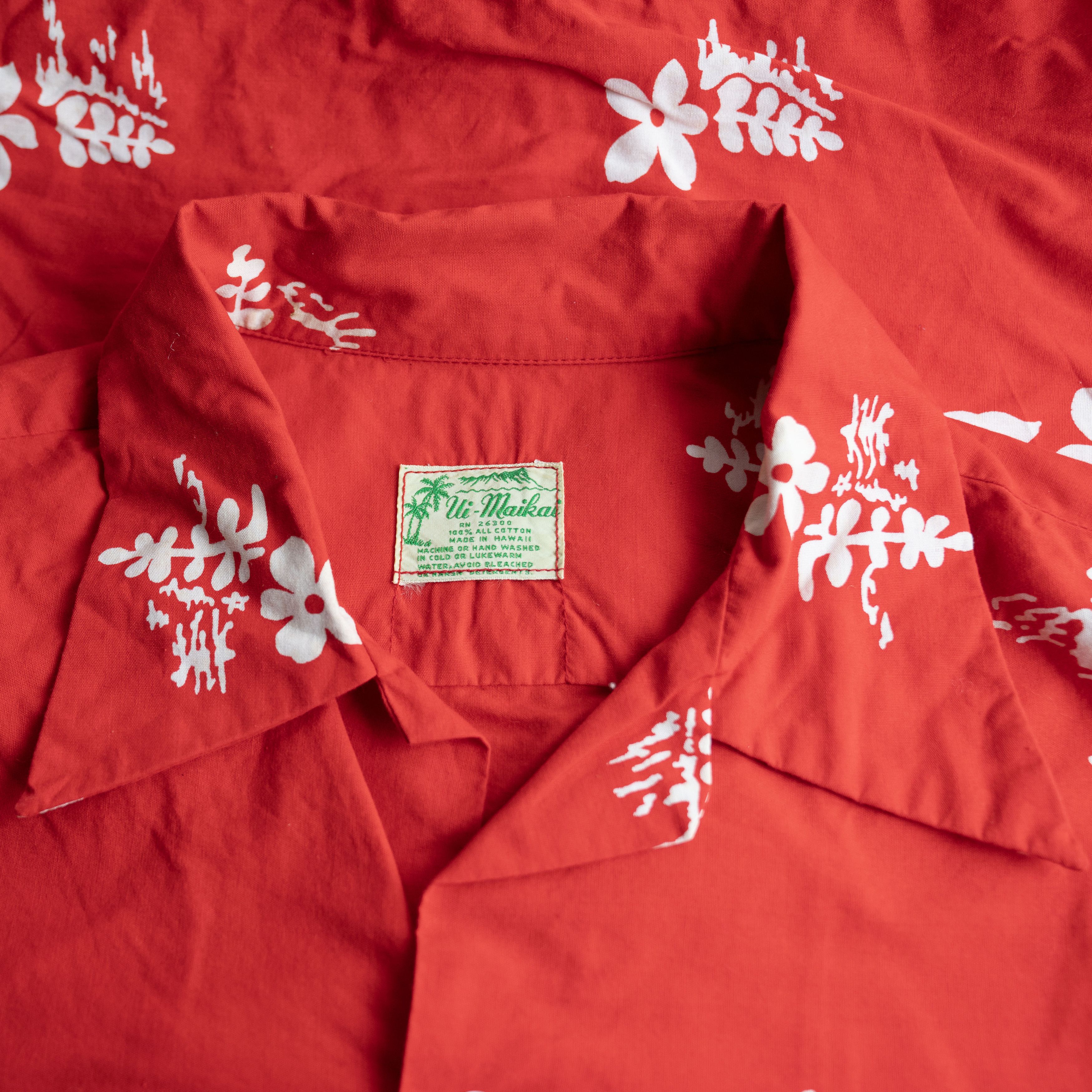 Vintage Vintage 1960's Ui Maikai Hawaiian Floral Button Up Shirt Size US L / EU 52-54 / 3 - 3 Thumbnail