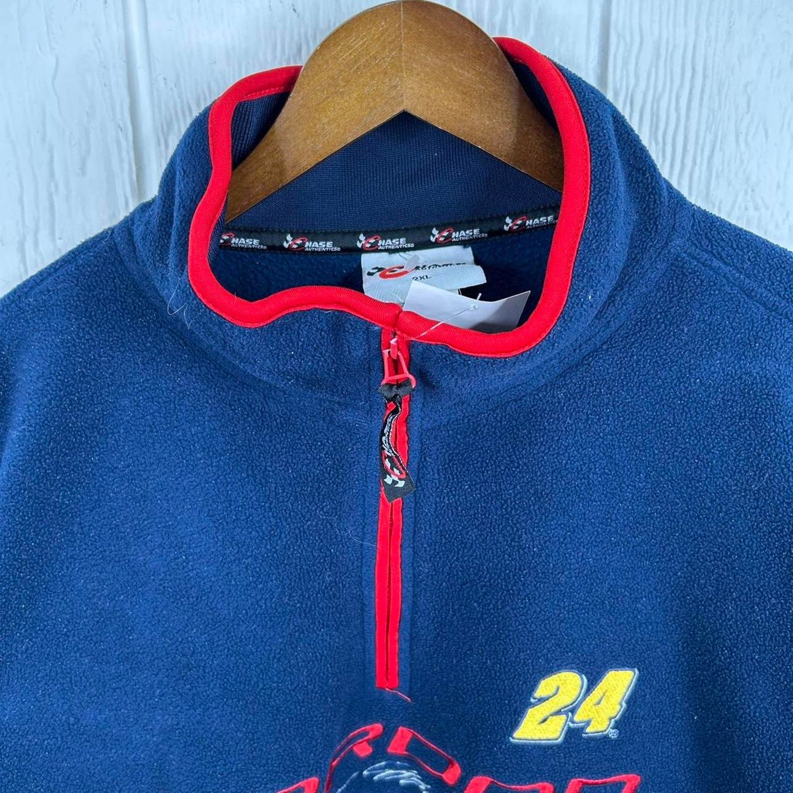 Chase Authentics Vintage NASCAR Jeff Gordon Navy Fleece 1/4 Zip Size XX-Large Size US XXL / EU 58 / 5 - 4 Thumbnail