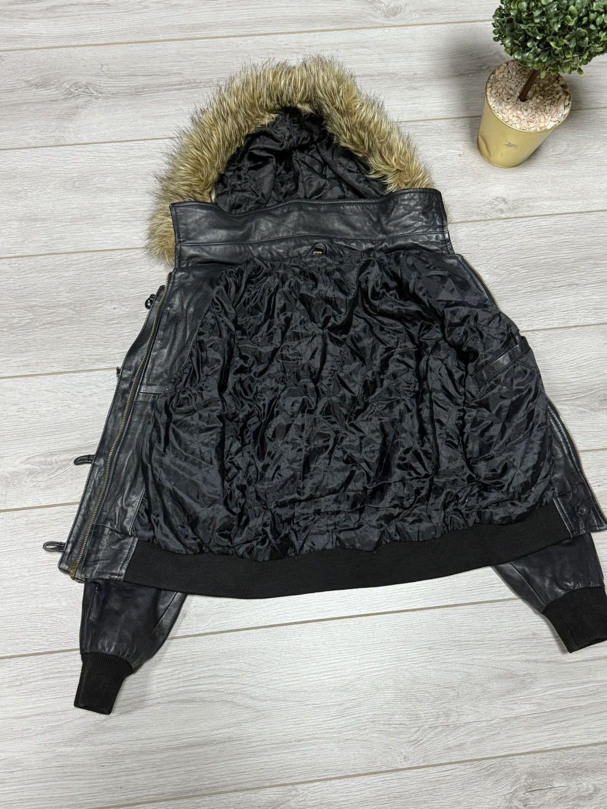 Genuine Leather Leather N2B bomber archive jacket vintage opium avant garde Size L / US 10 / IT 46 - 2 Thumbnail