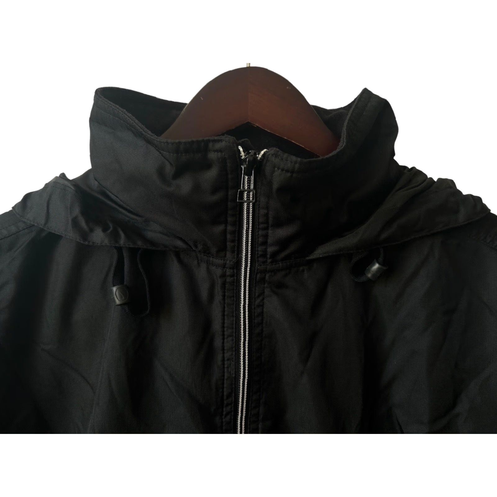 Nike VINTAGE Nike Jacket 1/2 Zip Anorak Mens Large 90s Black White Embroidered Swoosh GUC Size US L / EU 52-54 / 3 - 2 Thumbnail