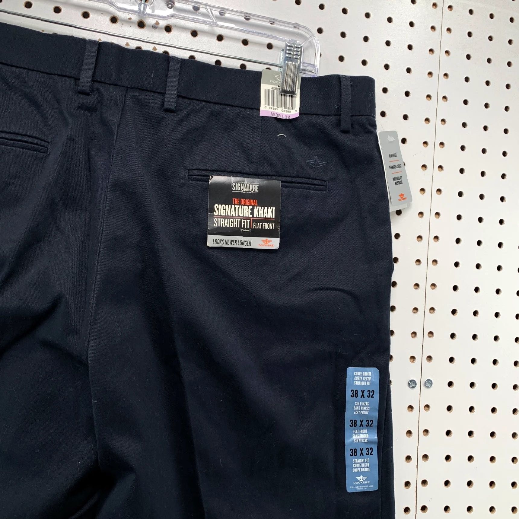Dockers DOCKERS Pants Khaki Navy Blue Signature Straight Fit 38x32 Mens Casual Regular Size US 38 / EU 54 - 7 Thumbnail