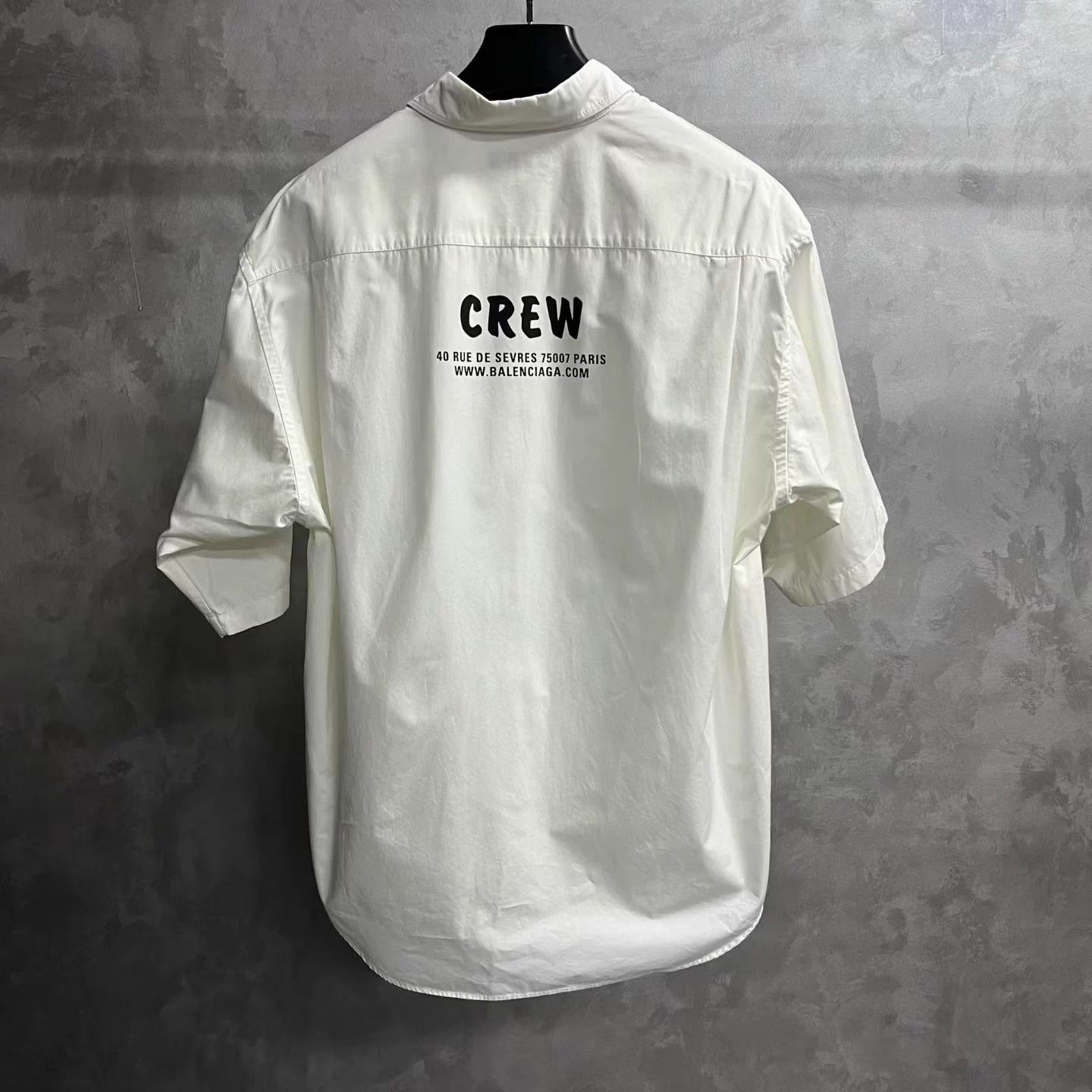 Balenciaga Balenciaga White Printed Collared Short-Sleeve Shirt Size US XXS / EU 40 - 2 Thumbnail