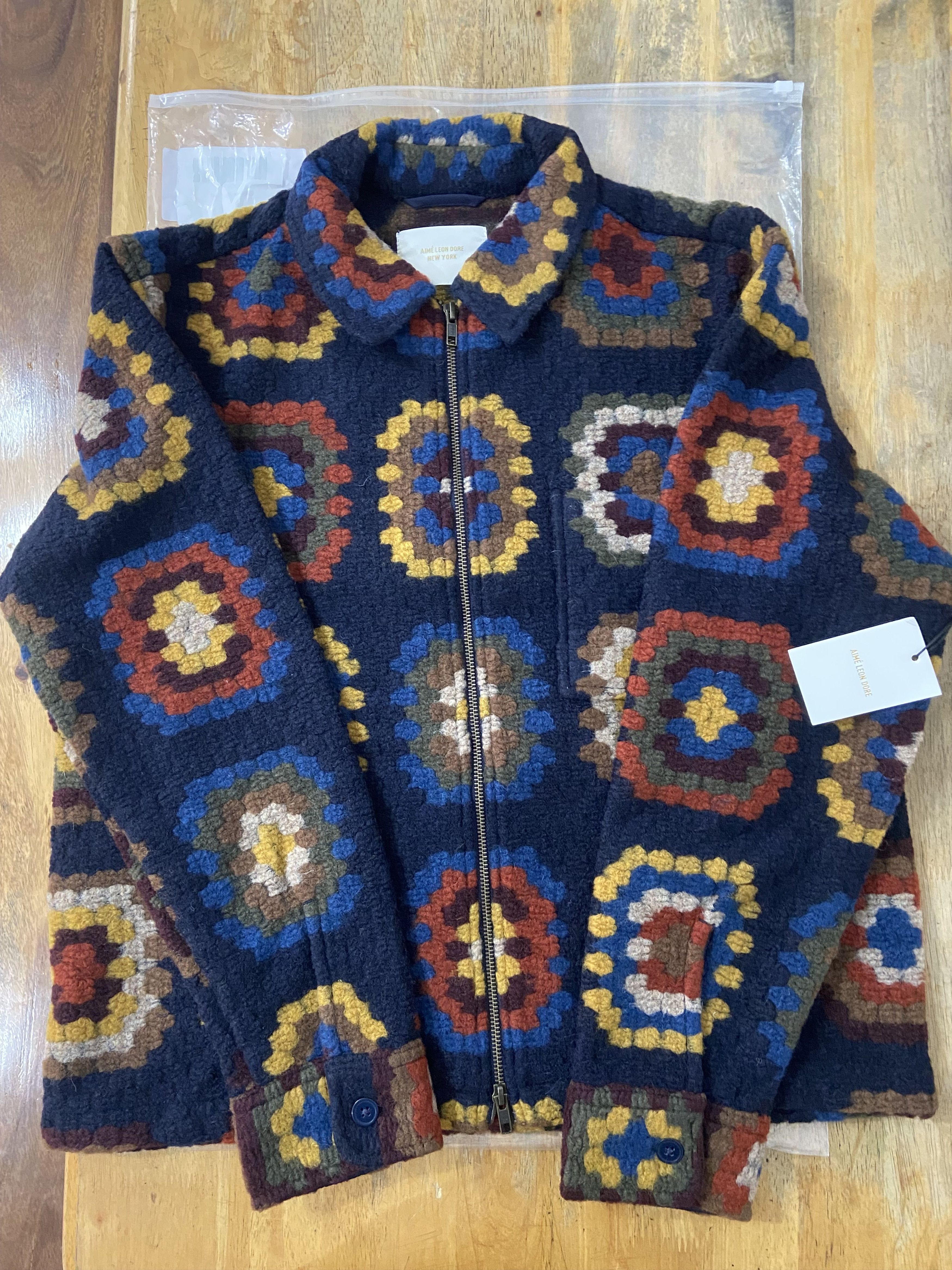 Aime Leon Dore ALD Crochet Blanket Overshirt | Grailed