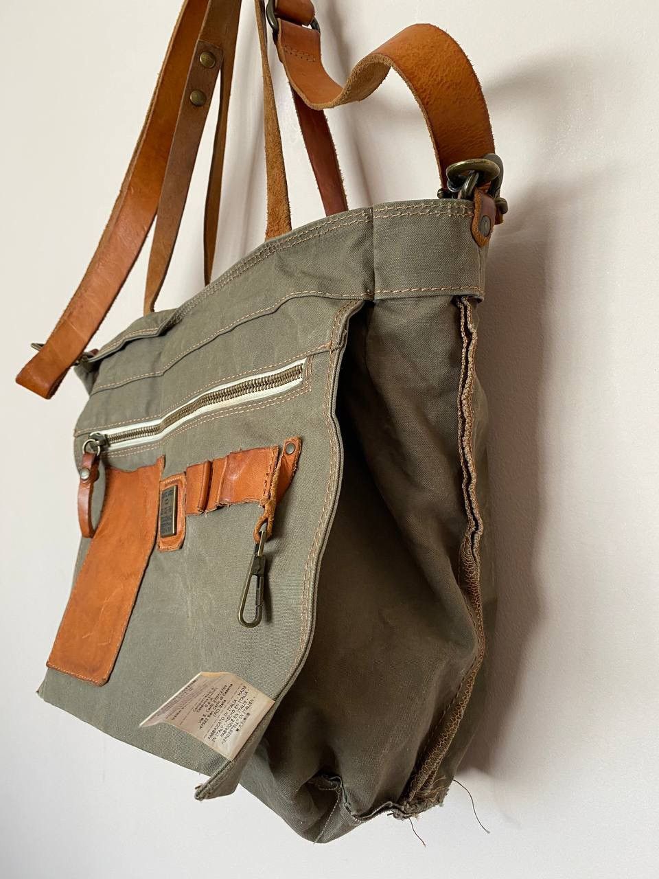 Vintage Campomaggi Teodorano Canvas/Leather Tote Shoulder Bag Size ONE SIZE - 19 Thumbnail