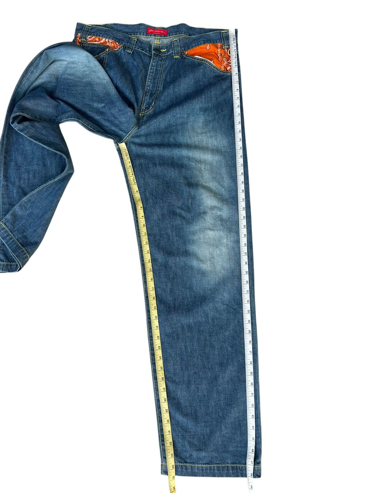 Japanese Brand × PHENOMENON Japan Brand Phenomenon Paisley Design Baggy Loose Jeans Size US 38 / EU 54 - 6 Thumbnail