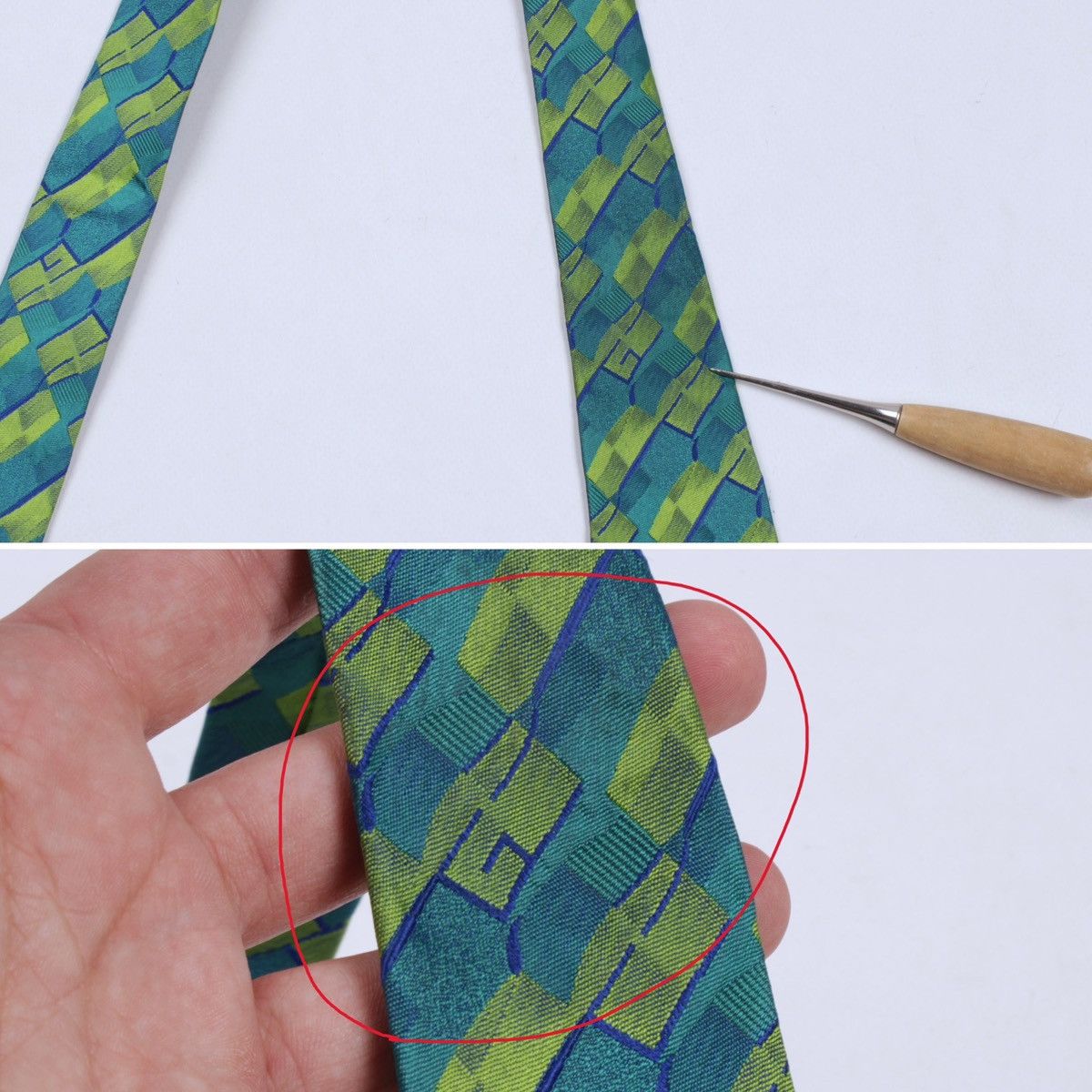 Designer × Gucci × Vintage GUCCI Vintage Geometric Monogram Logo GG Green Silk Tie Size ONE SIZE - 13 Thumbnail