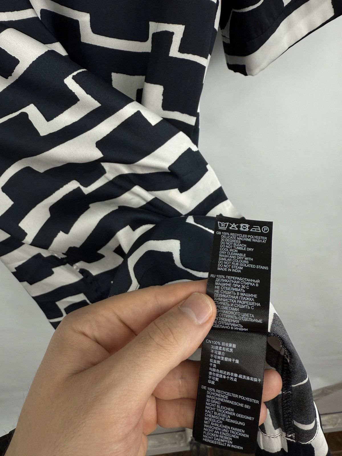 Reiss Reiss Luxury Abstract Asymmetrical Button Up Shirt Rare Size US M / EU 48-50 / 2 - 8 Thumbnail