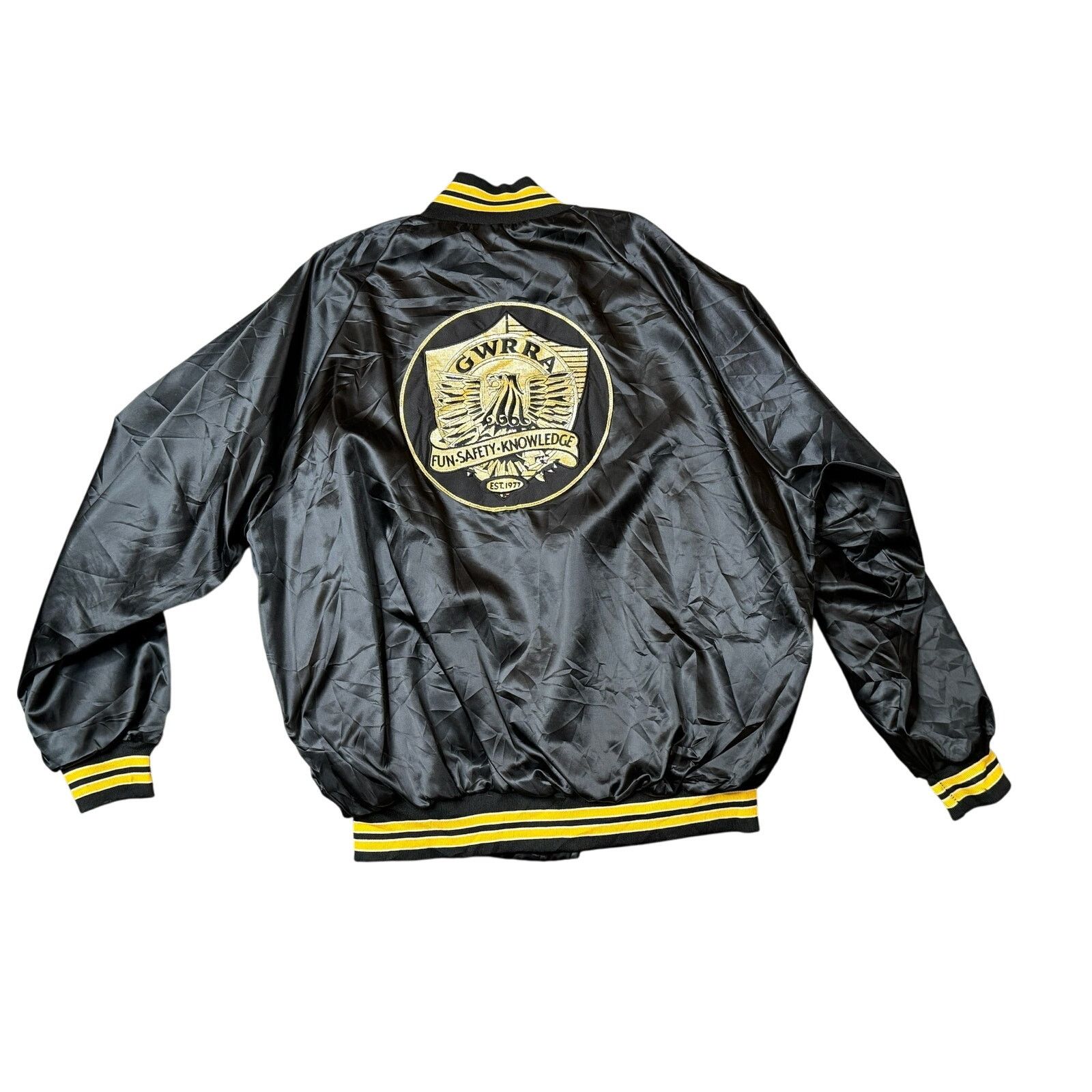 Vintage Vintage ASW Satin Jacket GWRRA Gold Wing Biker Varsity Size US XL / EU 56 / 4 - 3 Thumbnail