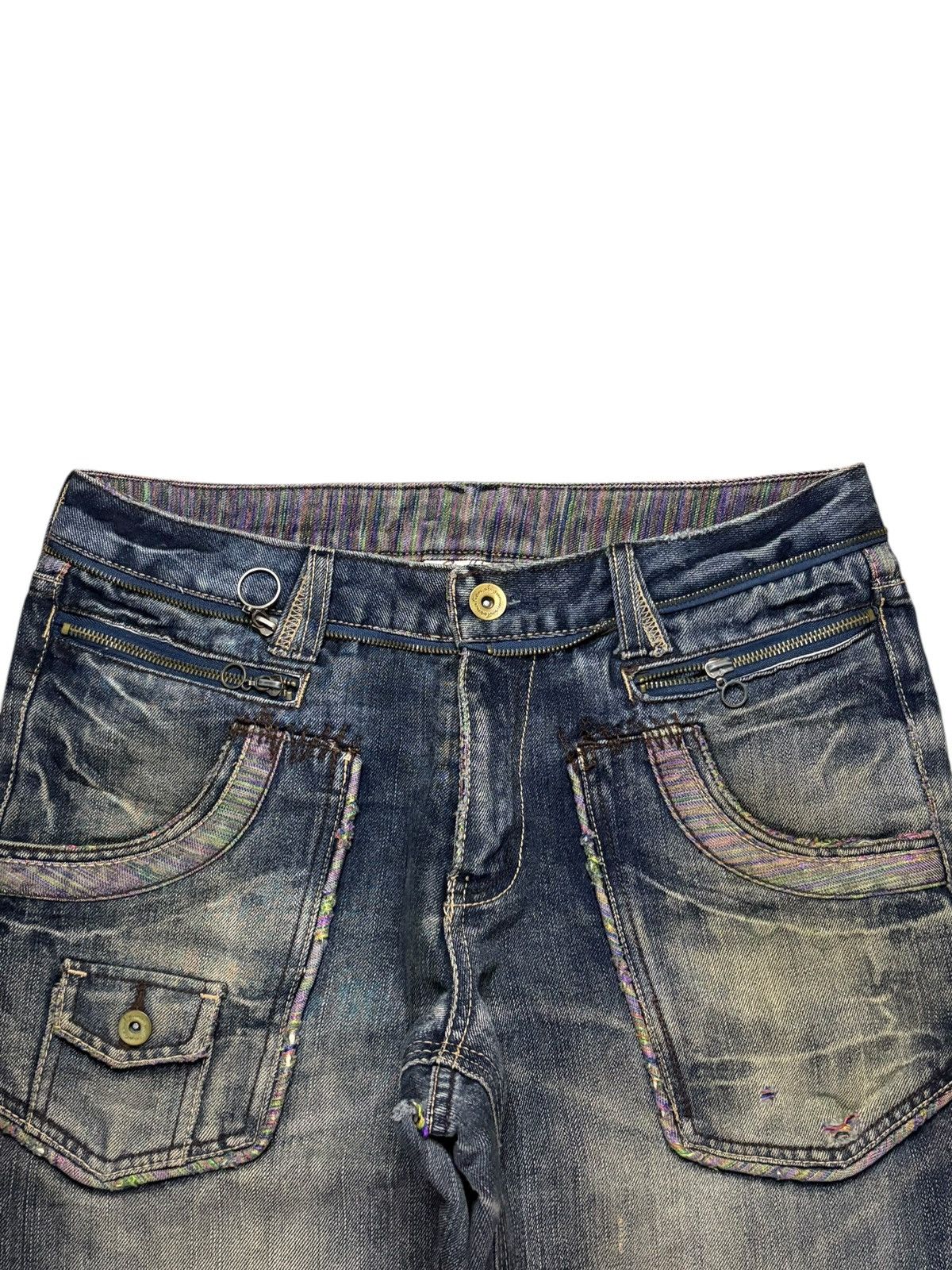 Japanese Brand Vintage Japanese Brand Mud Wash Distressed Baggy Jeans Size US 33 - 4 Thumbnail