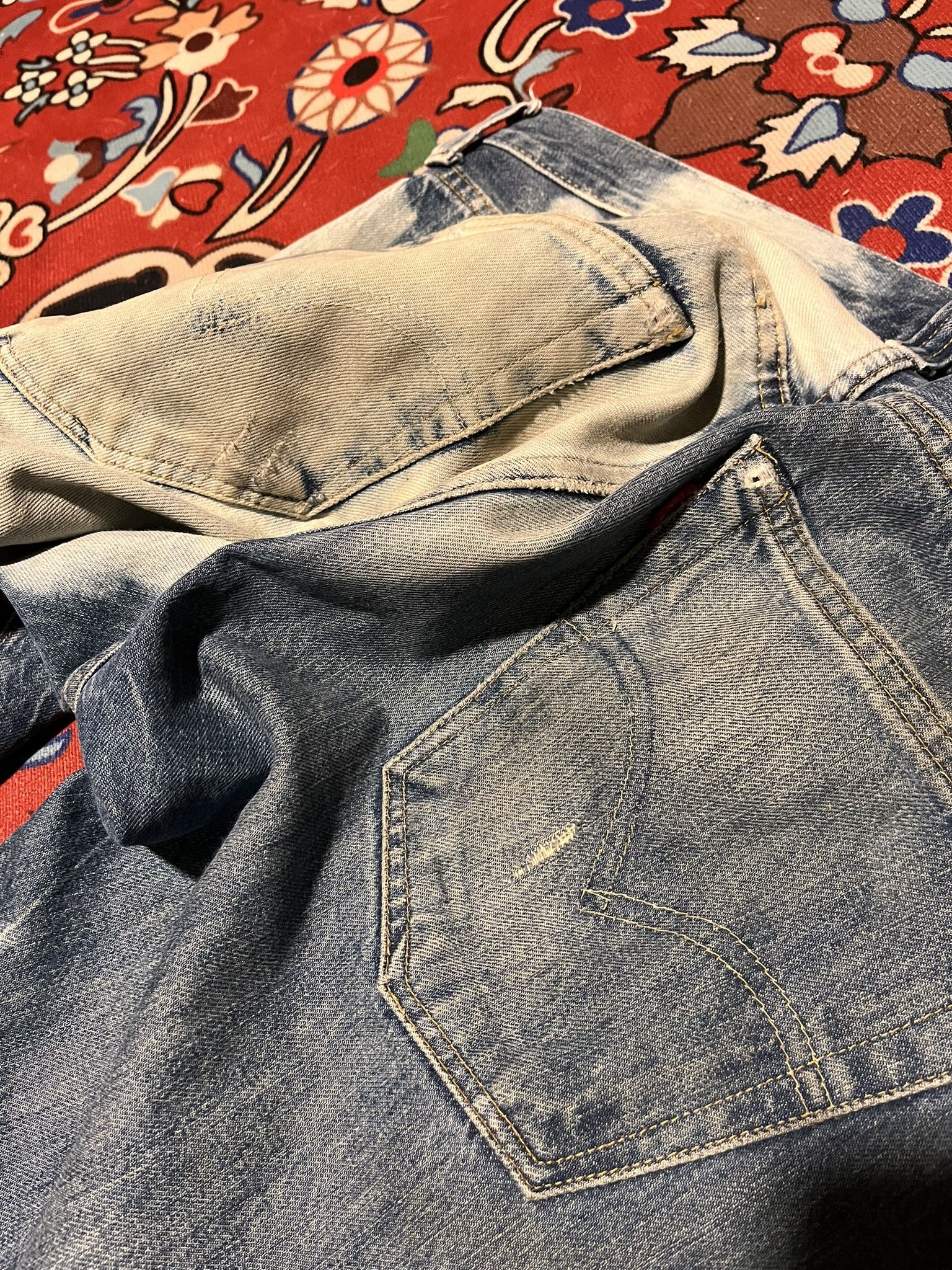 LVC × Levi's Vintage Clothing LVC BigE 47501-0175 Levi's Vintage Clothing Damage Jeans Size US 34 / EU 50 - 9 Thumbnail