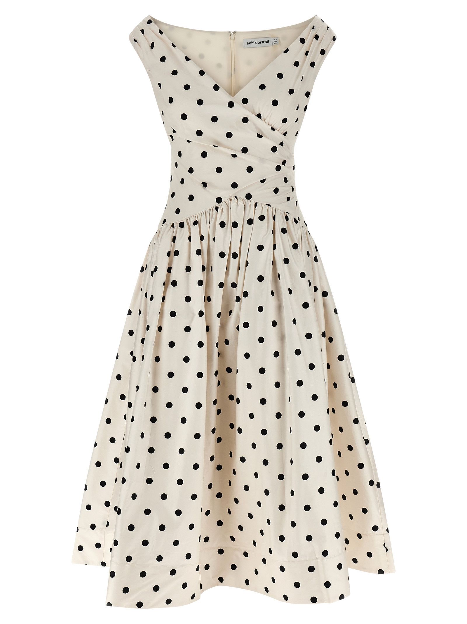 Self-Portrait 'Cream Polka Dot Cotton Midi' dress Size M / US 6-8 / IT 42-44 - 1 Thumbnail