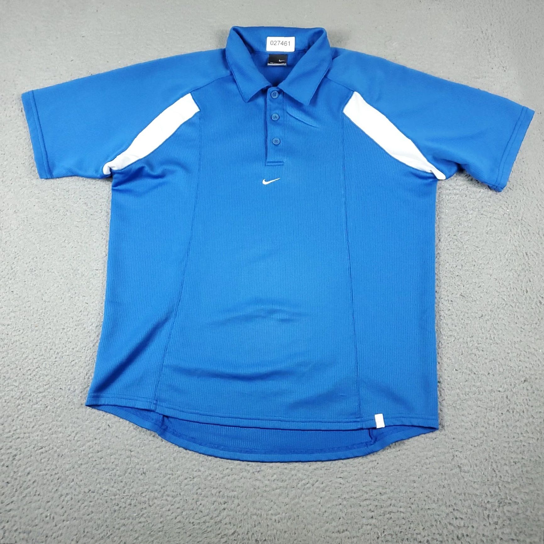 Nike VINTAGE Nike Polo Shirt Mens M Blue Golf Casual Short Sleeve Adult Nike Dri-Fit Logo Modern Preppy Sports Mens Size US M / EU 48-50 / 2 - 2 Thumbnail