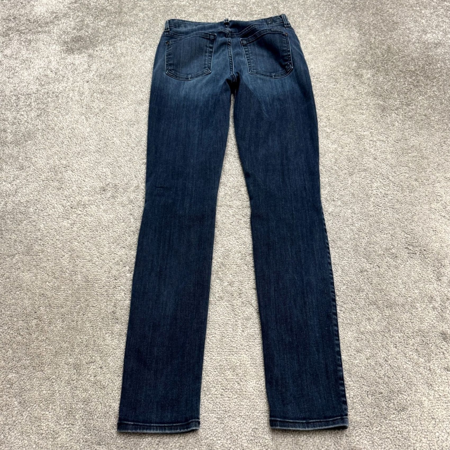 7 For All Mankind 7 For All Mankind The High Waist Skinny Jeans Womens 27 Blue Dark Wash Size 26" / US 2 / IT 38 - 2 Thumbnail
