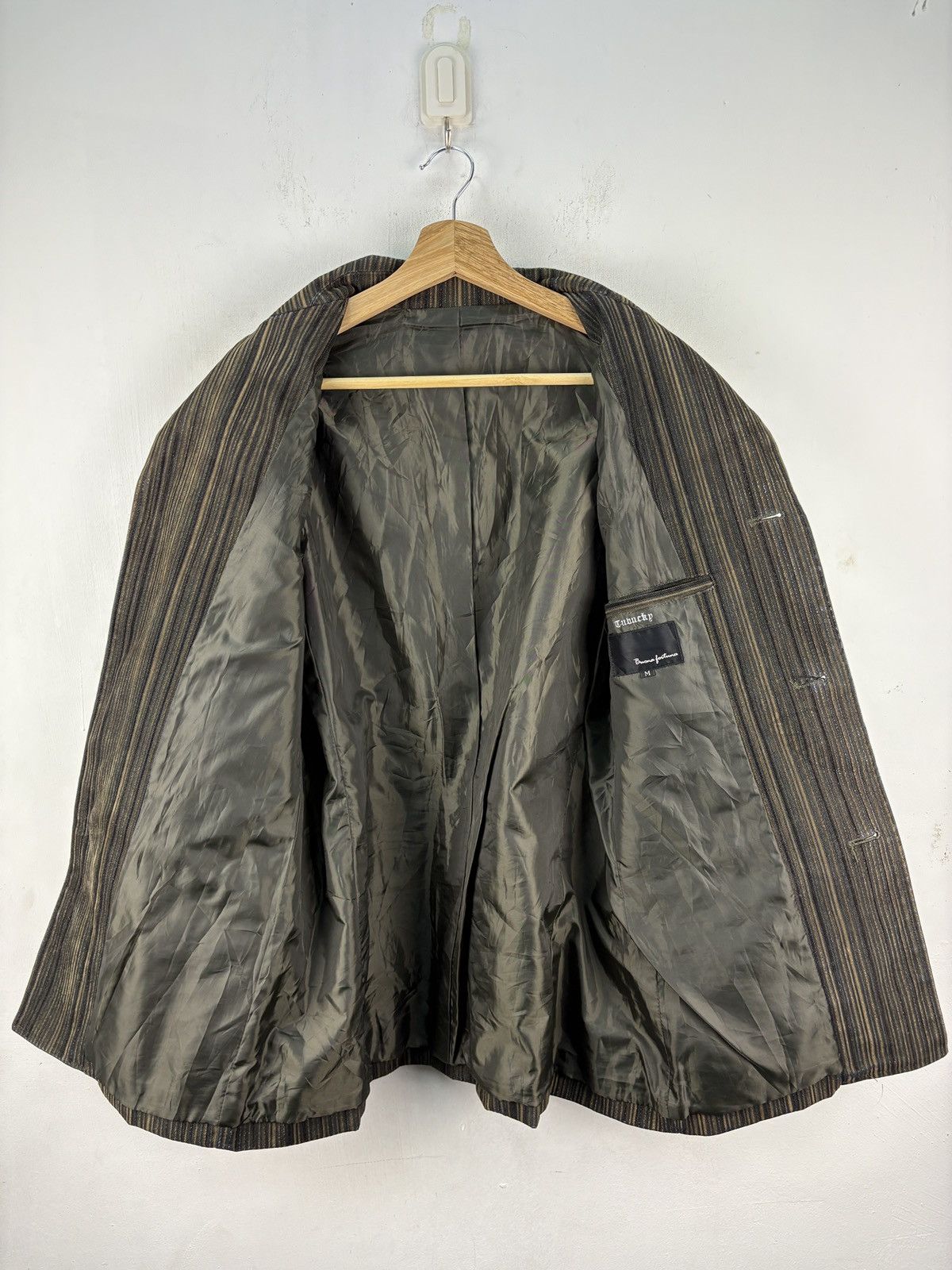 Vintage Vintage Buona Fortun Corduroy Blazer Jacket Striped Leather Size US L / EU 52-54 / 3 - 2 Thumbnail