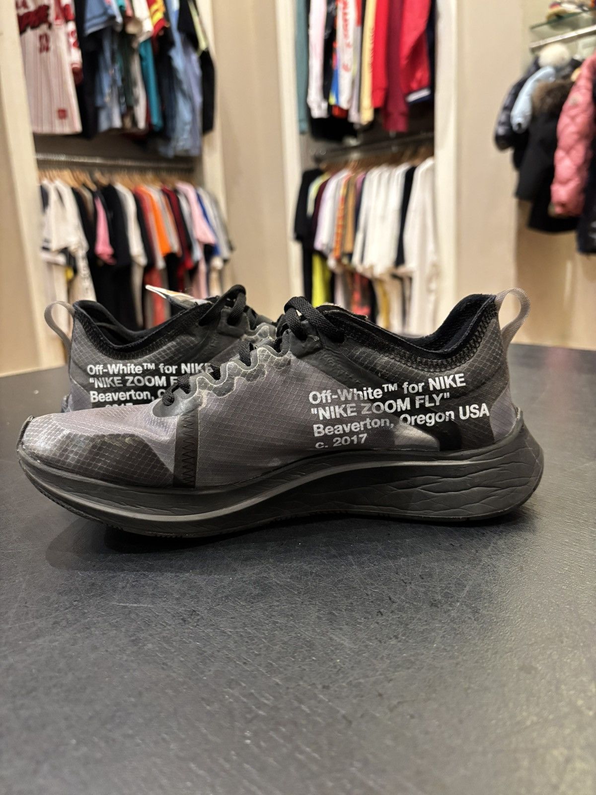 Nike × Off-White Nike X Off-White Zoom Fly Size US 6 / EU 39 - 4 Thumbnail