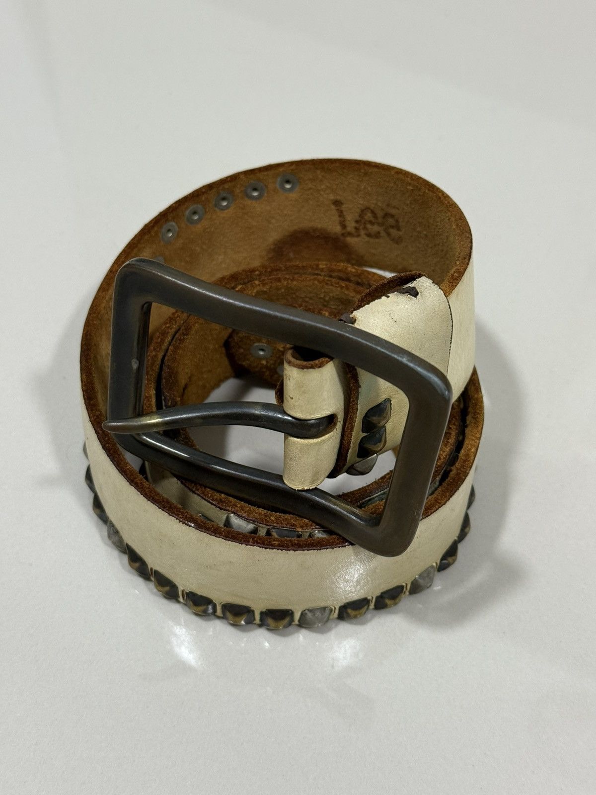 Lee Vtg Lee Stud Belt Size 34 - 2 Thumbnail