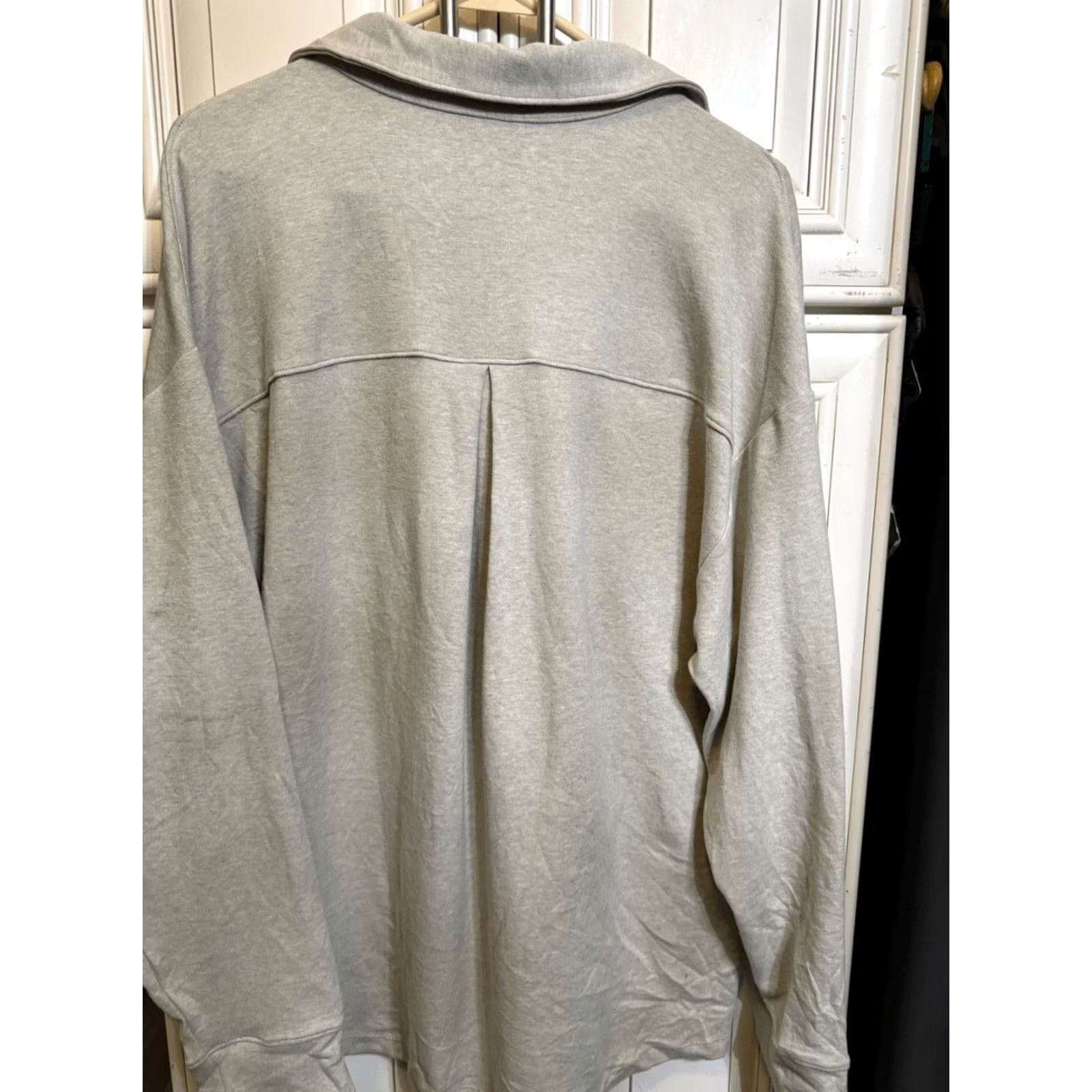 Eberjey Eberjey Women's Luxe Sweats Shacket Snap Collared Heather Gray Green Size Medium Size M / US 6-8 / IT 42-44 - 4 Thumbnail
