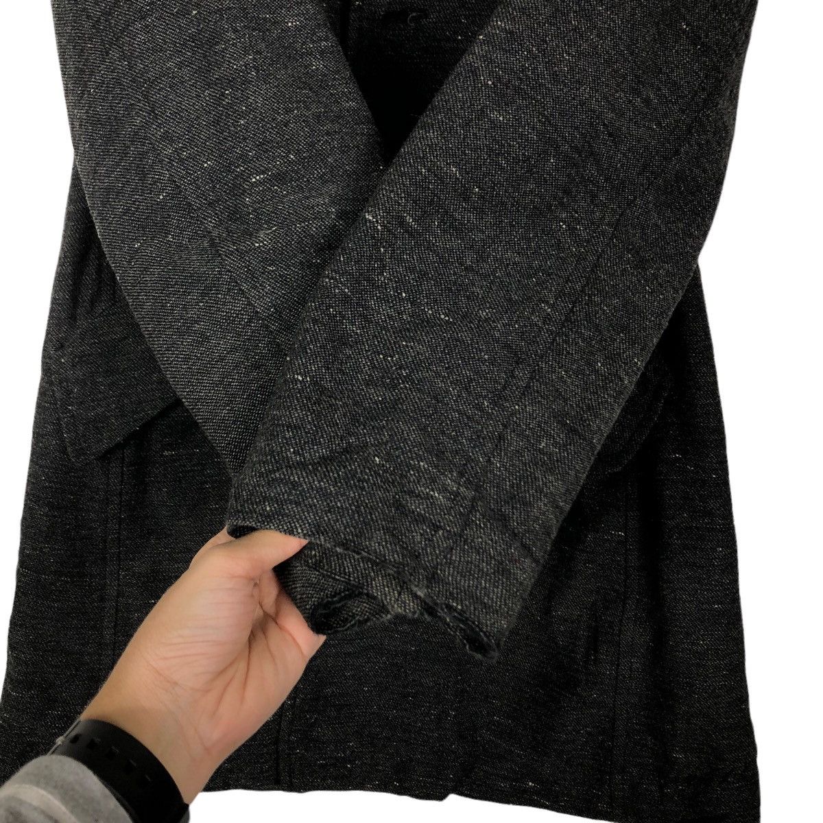 PPFM 🔥Vtg Wool Long Jacket Herringbone PPFM Japan Made Size US M / EU 48-50 / 2 - 13 Thumbnail