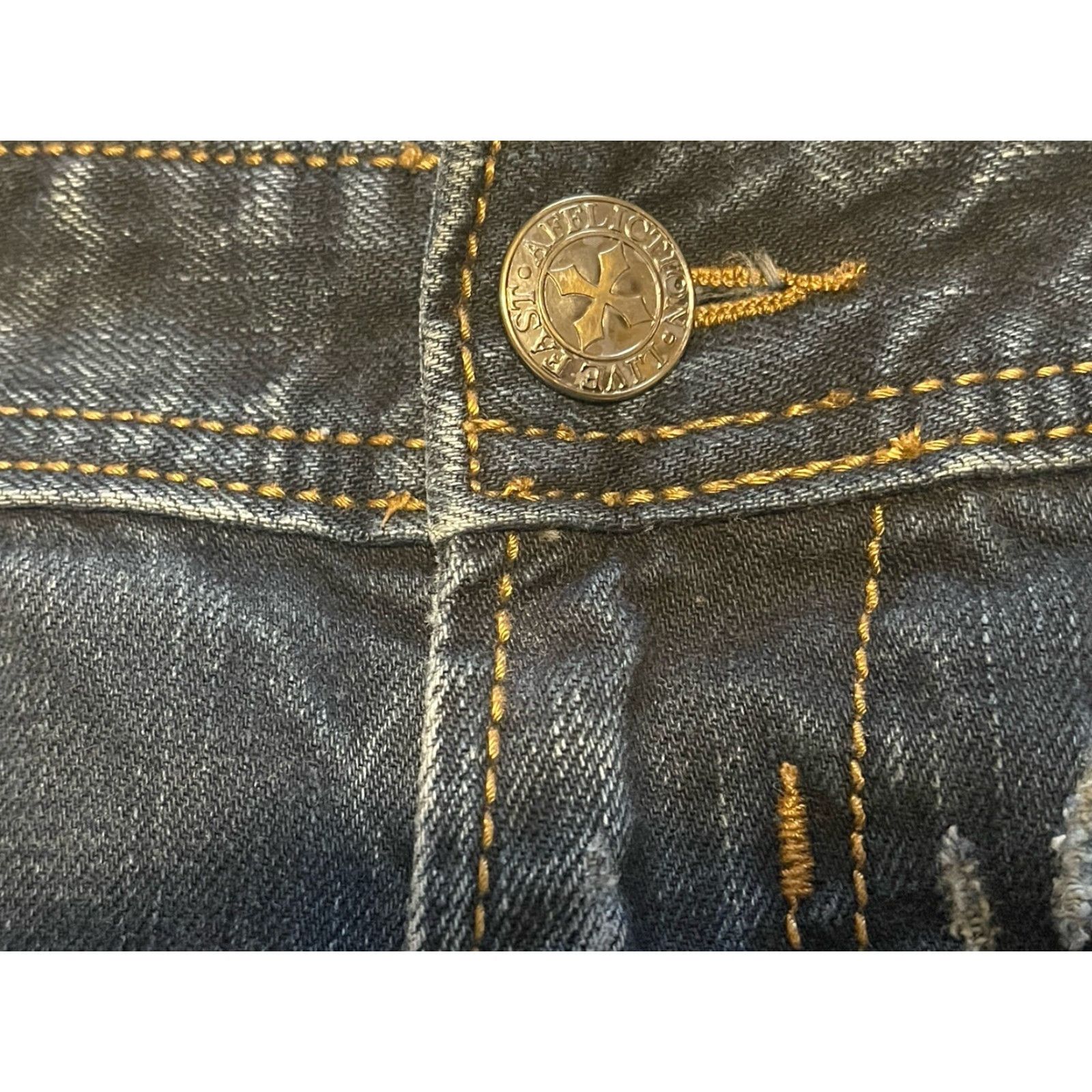 Affliction VINTAGE Affliction Men’s Denim Jeans Bed Style Relaxed Straight Size 36X32 Distressed 90s Biker Rock Size US 36 / EU 52 - 7 Thumbnail