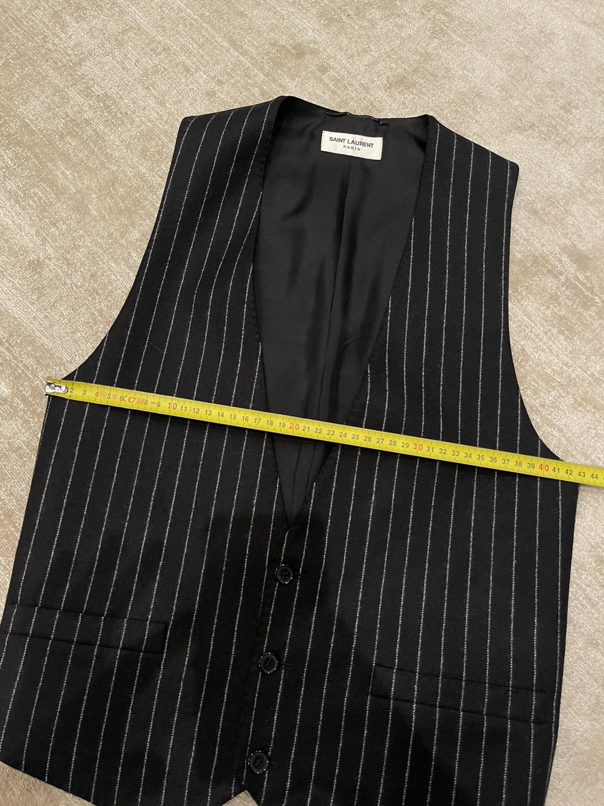Hedi Slimane × Saint Laurent Paris FW 2016 Palladium complete suit Size 46R - 13 Thumbnail