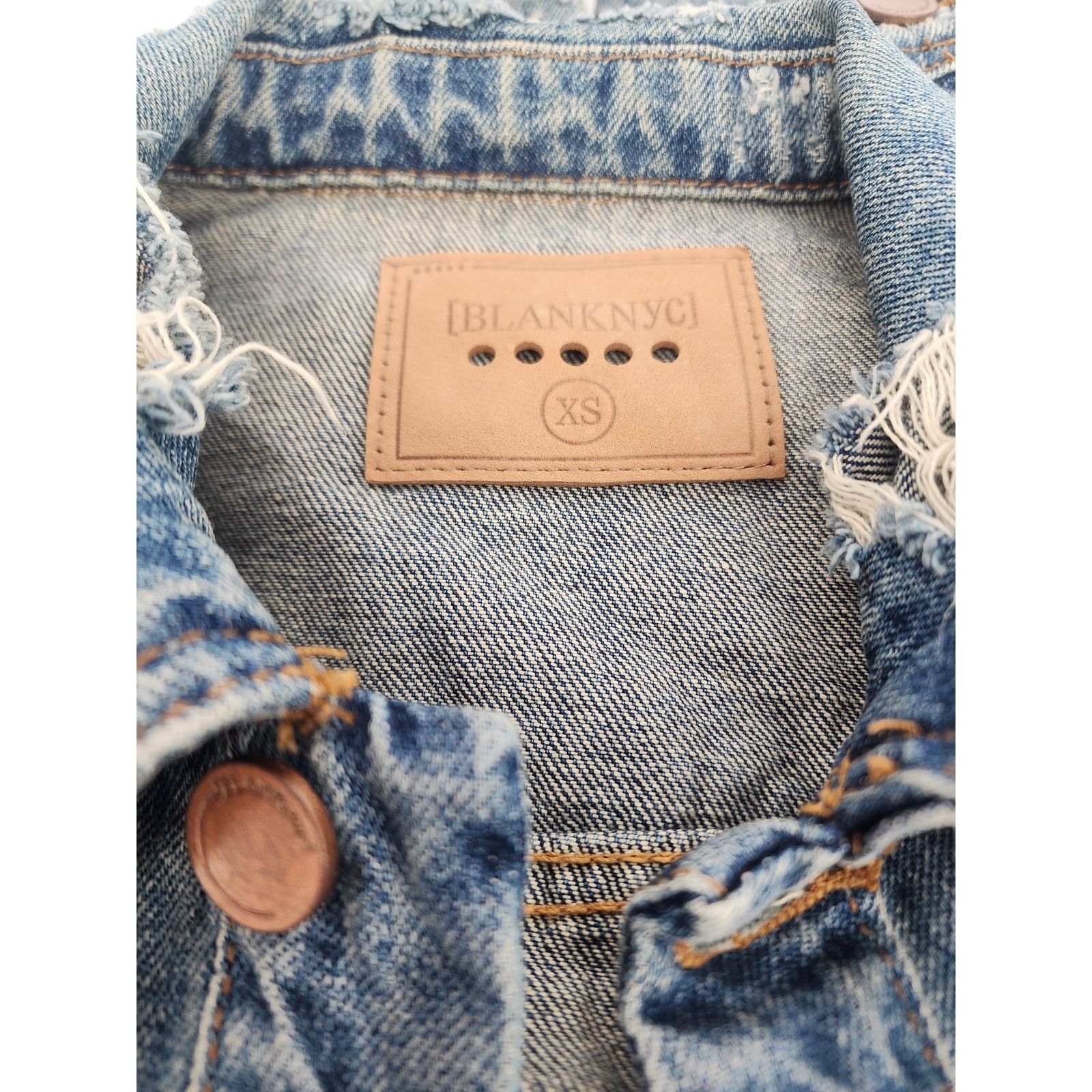 BLANKNYC Blank NYC Distressed Denim Jacket - Women's Size XS Size XS / US 0-2 / IT 36-38 - 8 Thumbnail