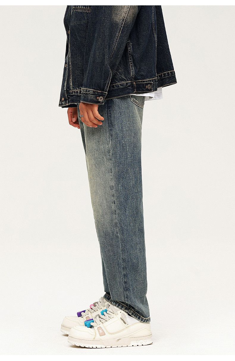 Japanese Brand × Vintage Vintage distressed straight-leg men's washed loose jeans Size US 32 / EU 48 - 3 Thumbnail