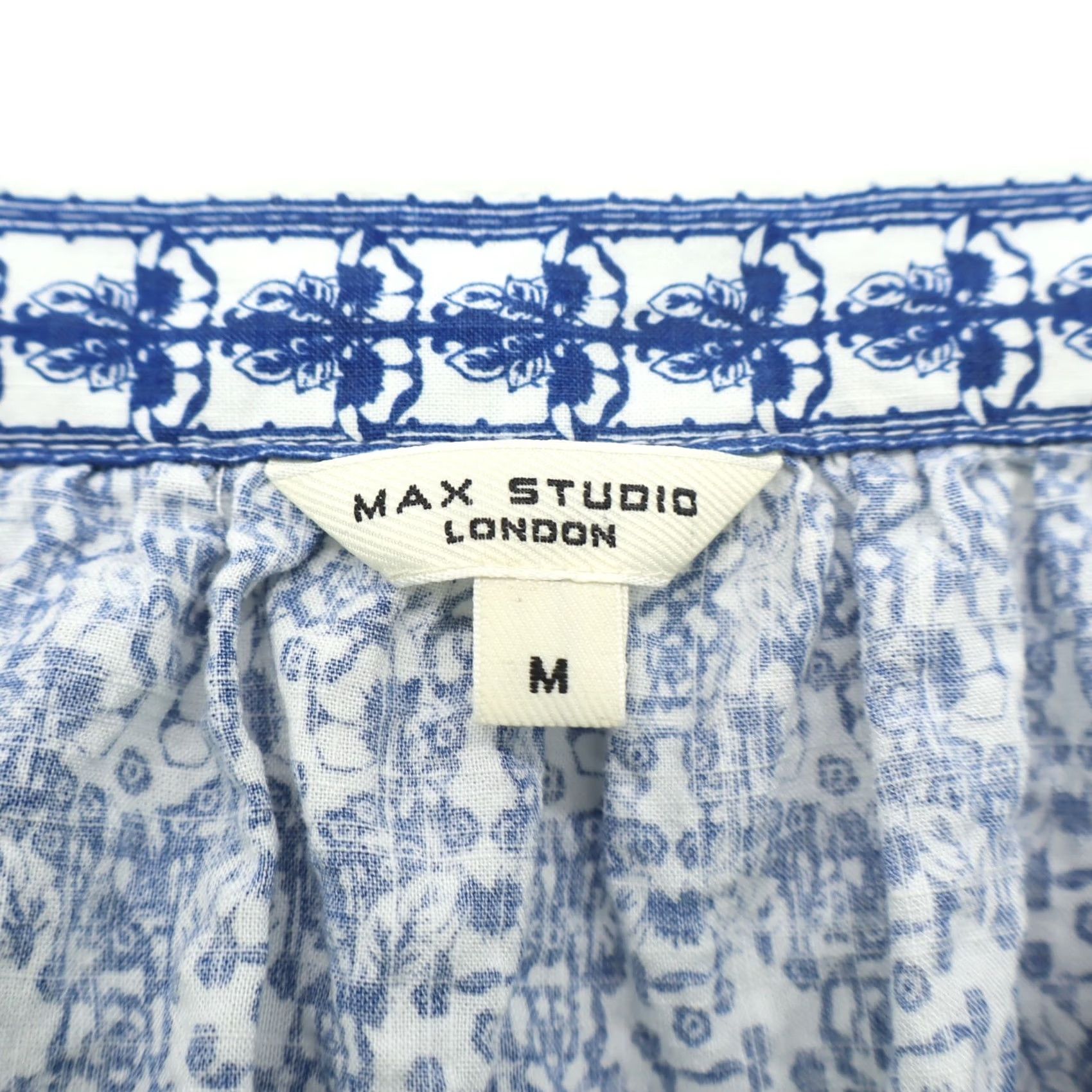 Vintage Max Studio Top Womens M Women Peasant Floral Puff Sleeve Cotton Blend Size M / US 6-8 / IT 42-44 - 3 Thumbnail