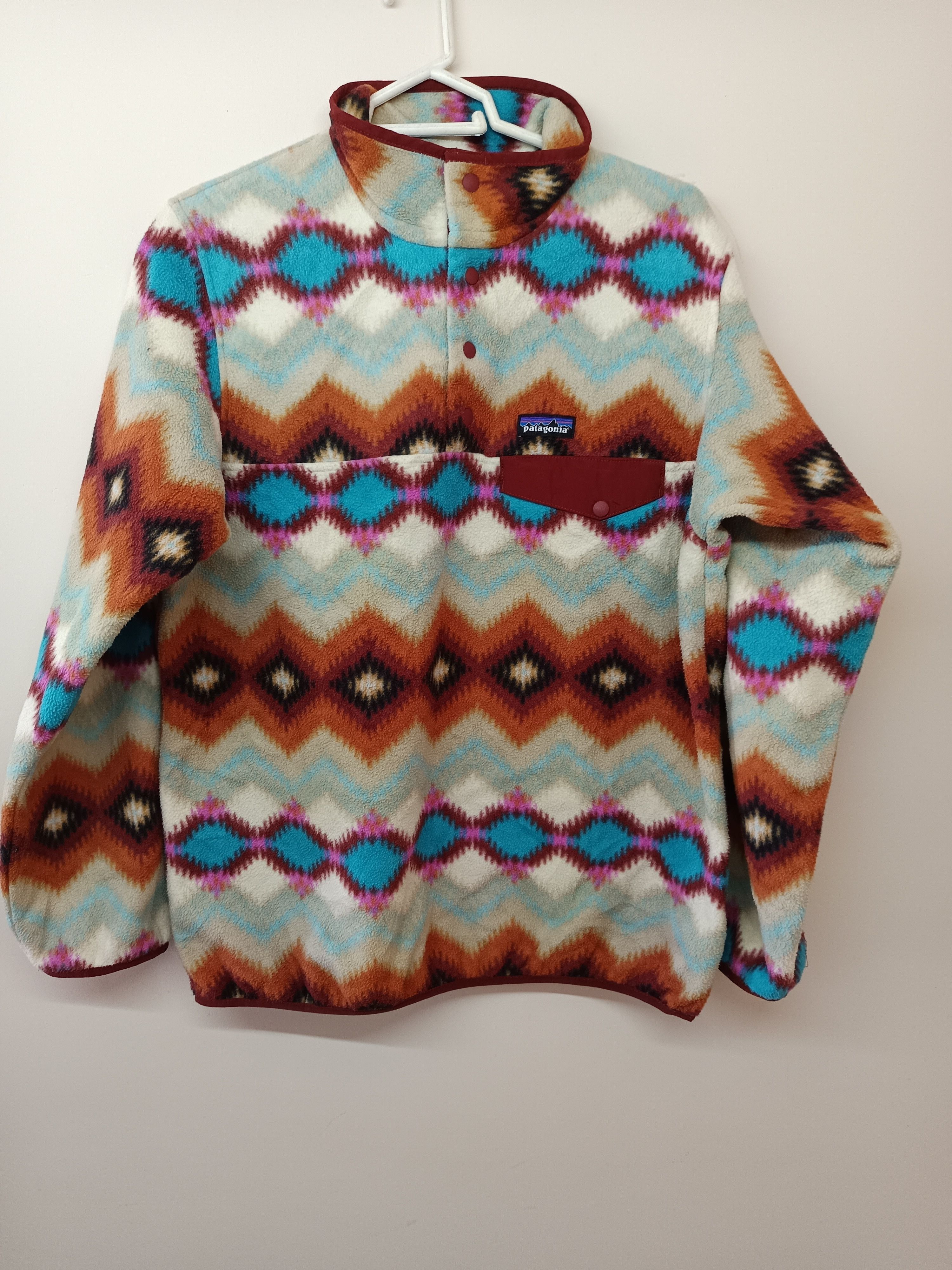 Patagonia × Vintage Patagonia Synchilla Tribal Aztec Fleece Pullover Size US L / EU 52-54 / 3 - 1 Thumbnail