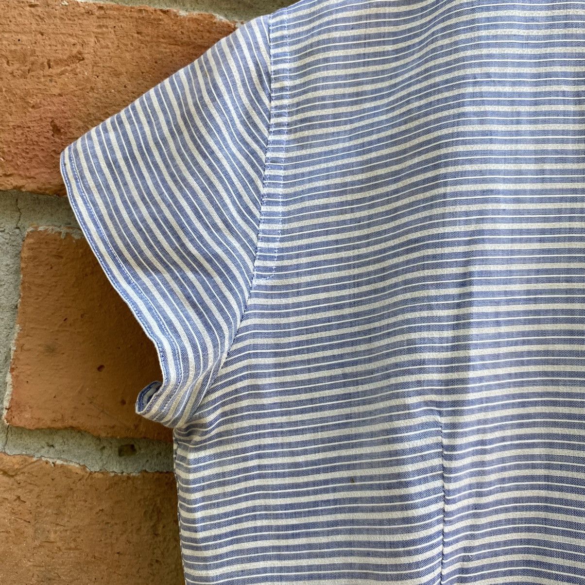Givenchy Givenchy Blue Striped Peplum Button-Down Top Size S / US 4 / IT 40 - 6 Thumbnail