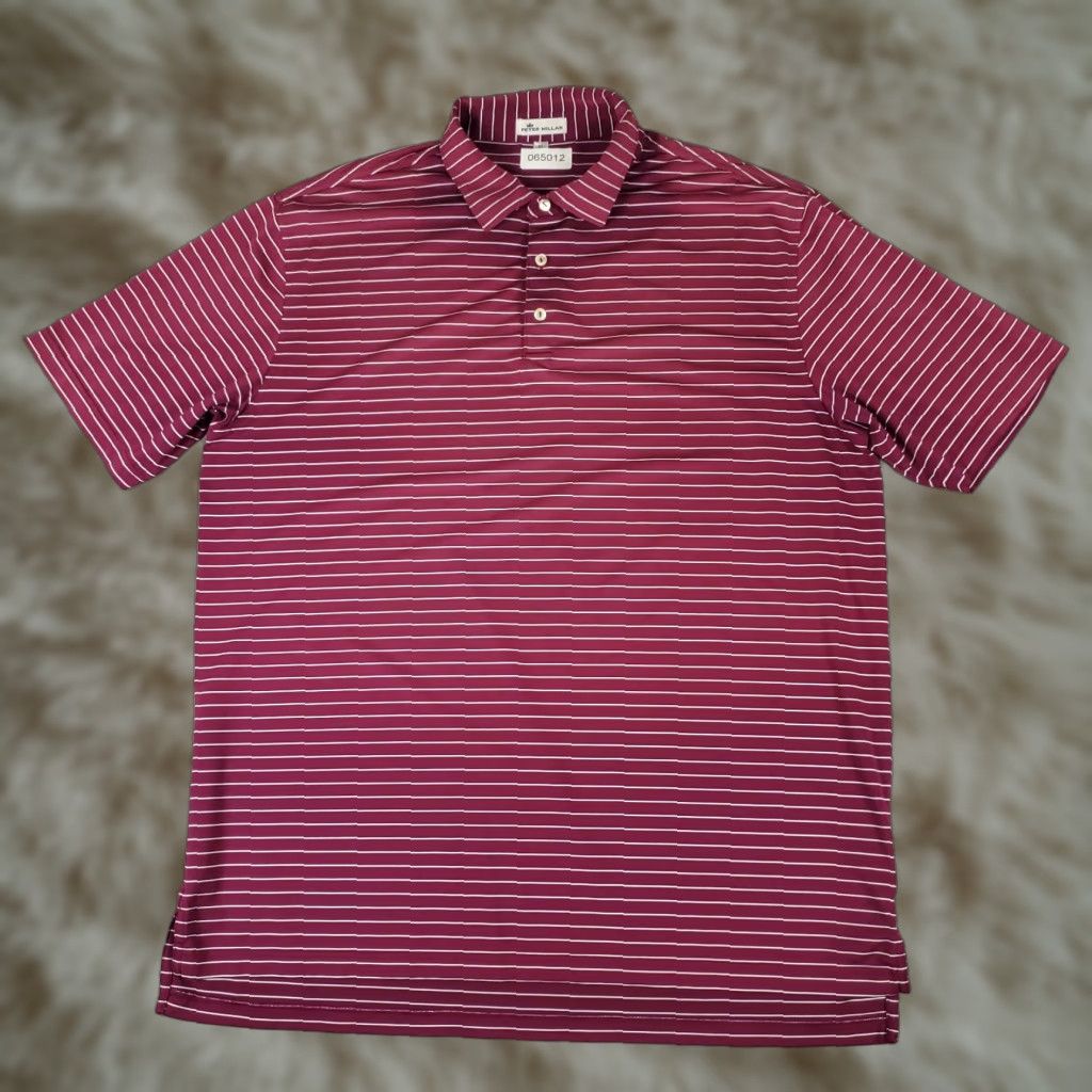 Peter Millar Peter Millar Polo Shirt Mens XL Purple Striped Short Sleeve Golf FADED Size US XL / EU 56 / 4 - 1 Thumbnail