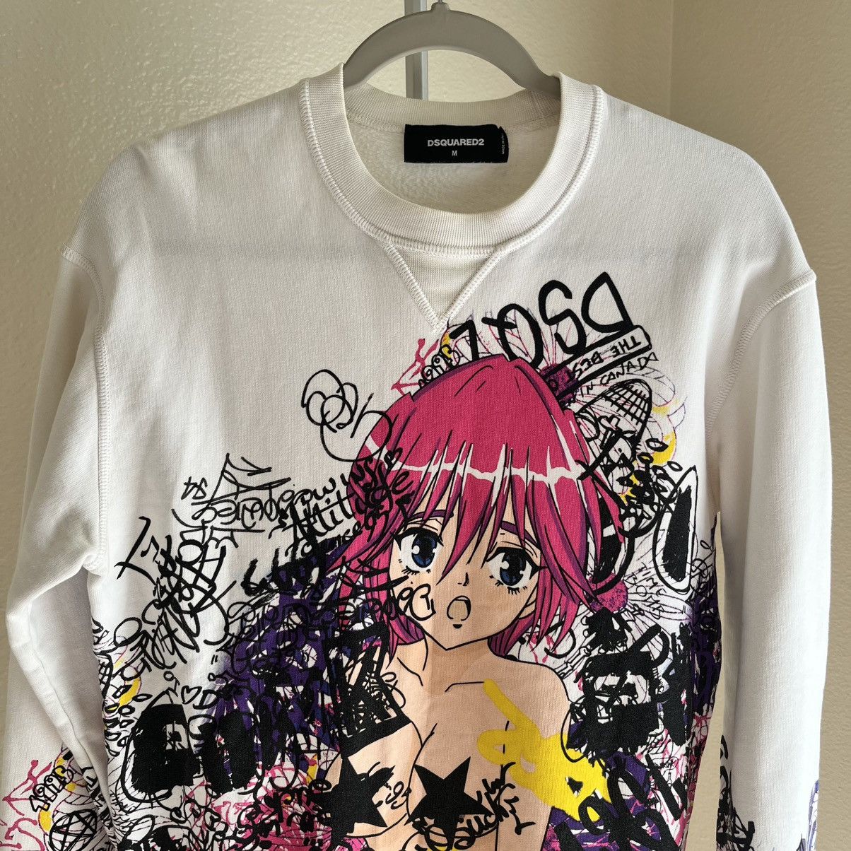 Dsquared2 Dsquared2 Japanese Manga Graffiti Print Sweatshirt Size M Size US M / EU 48-50 / 2 - 2 Thumbnail